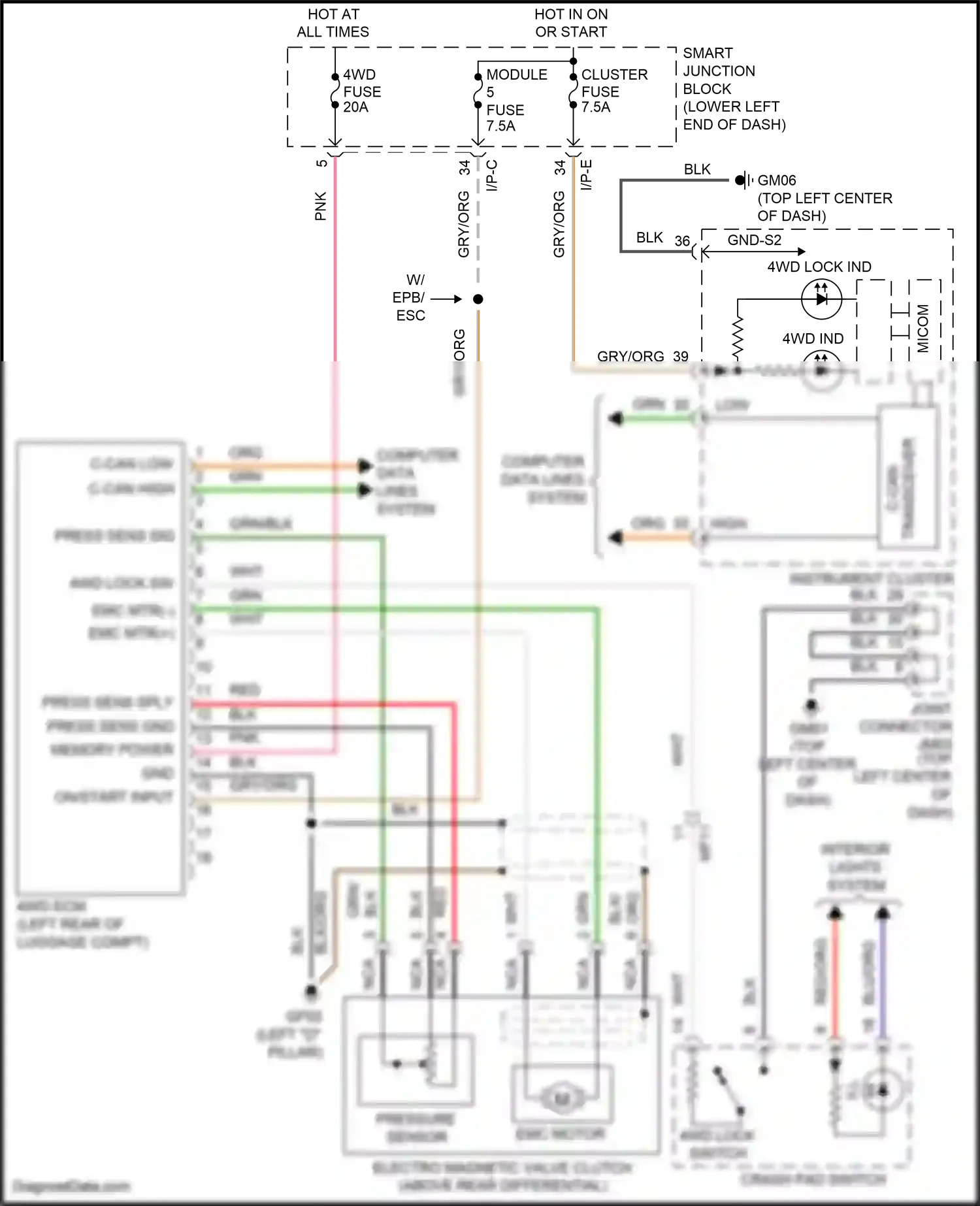Wiring diagram i/p-e for Hyundai Tucson III facelift (2018-2021) (55 of 59)