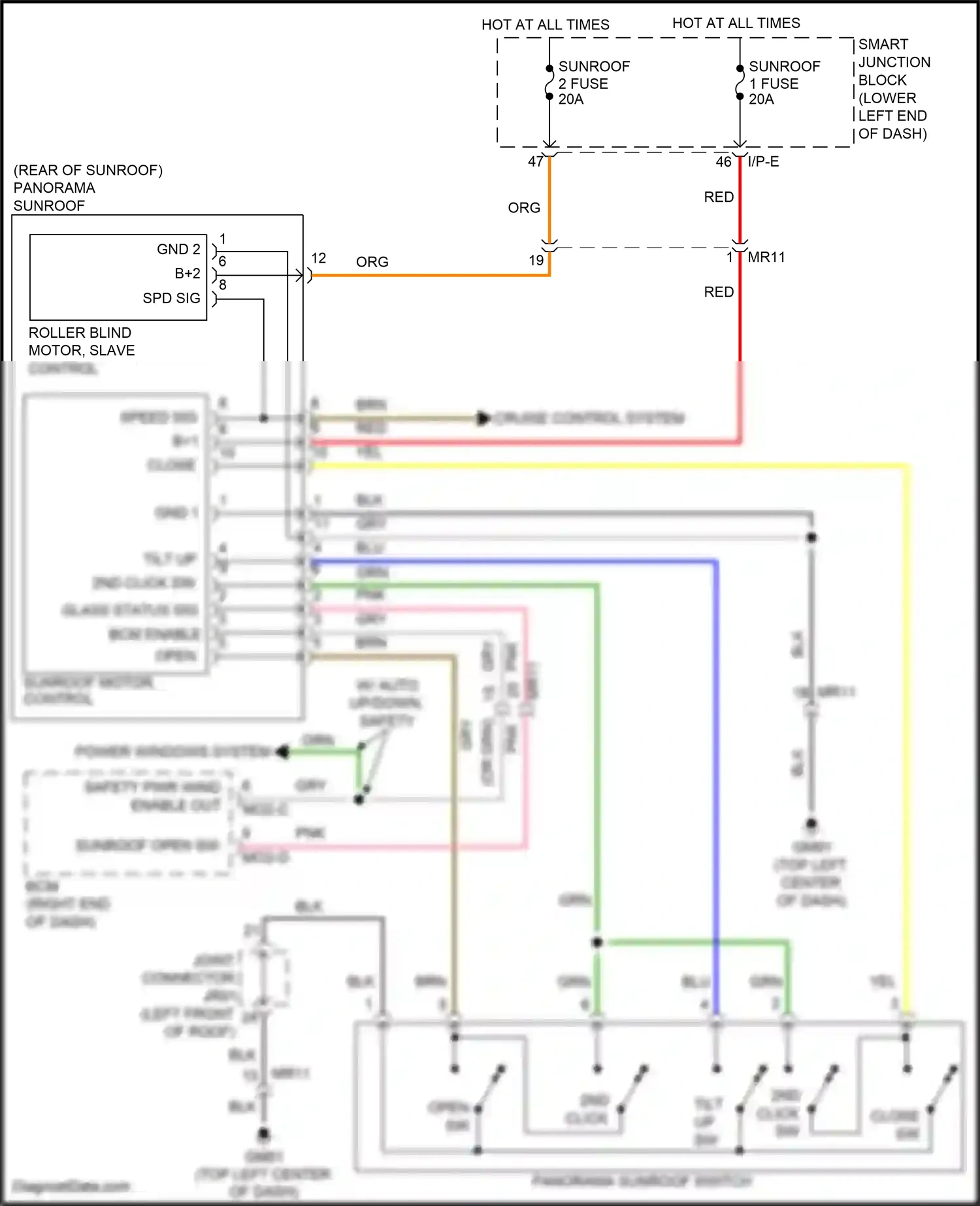 Wiring diagram i/p-e for Hyundai Tucson III facelift (2018-2021) (19 of 59)