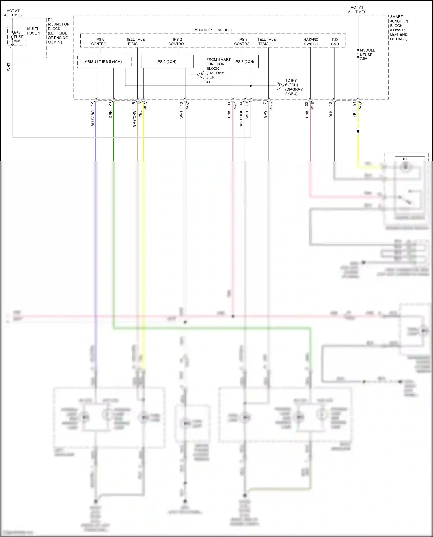 Wiring diagram ips 5 control for Hyundai Tucson III facelift (2018-2021) (1 of 3)