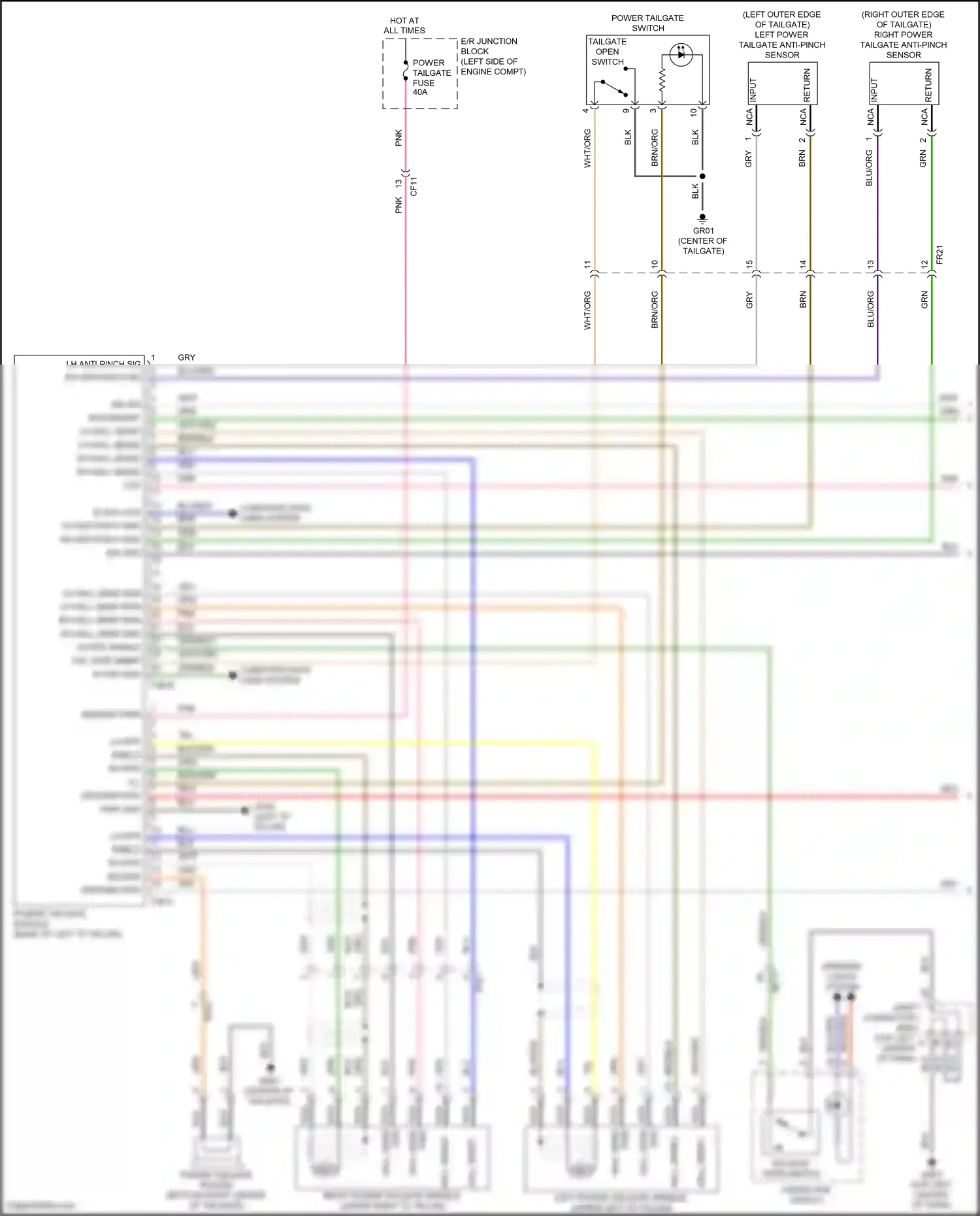Wiring diagram power tailgate module for Hyundai Tucson III facelift (2018-2021) (3 of 3)