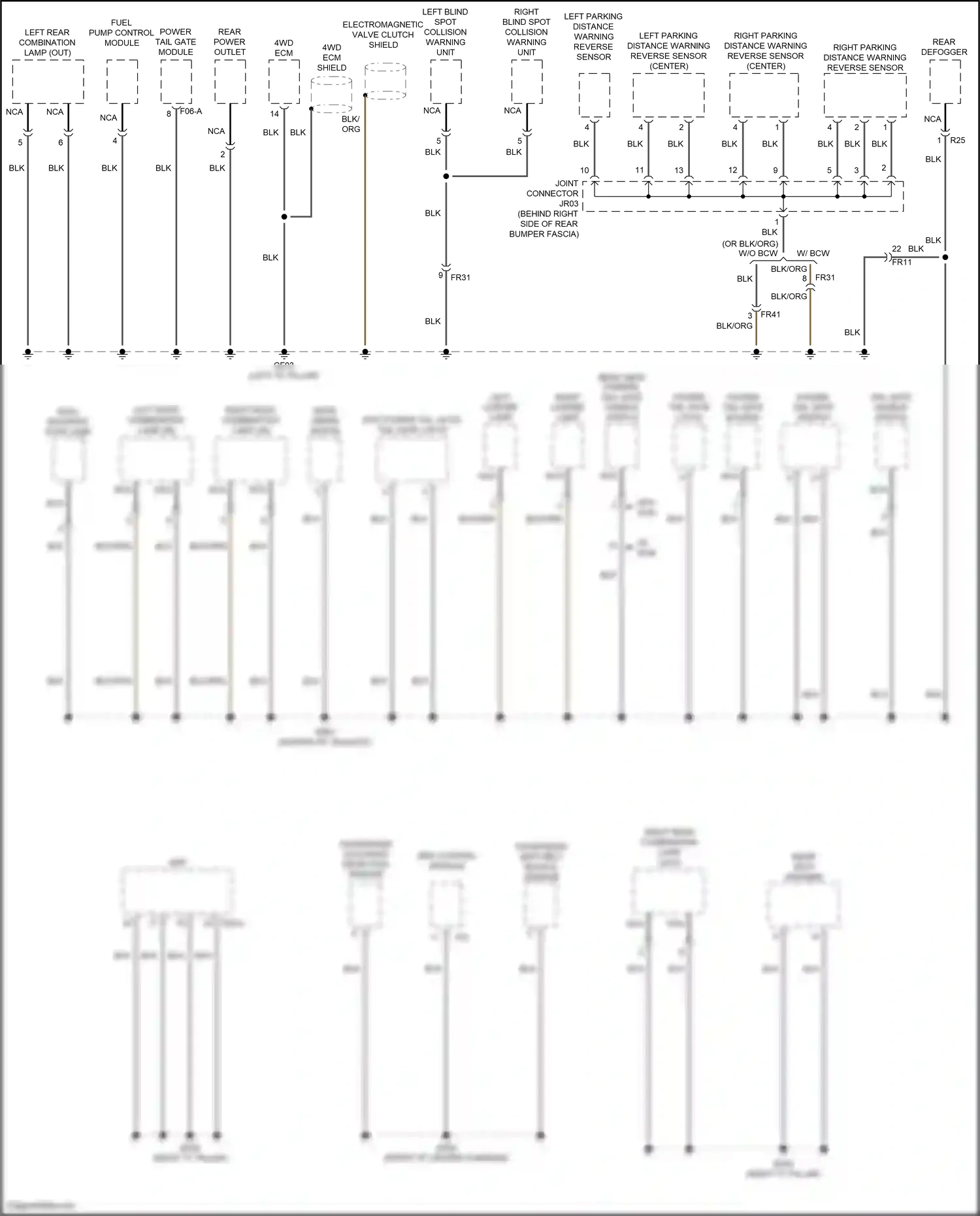 Wiring diagram tail- gate handle switch for Hyundai Tucson III facelift (2018-2021) (1 of 1)