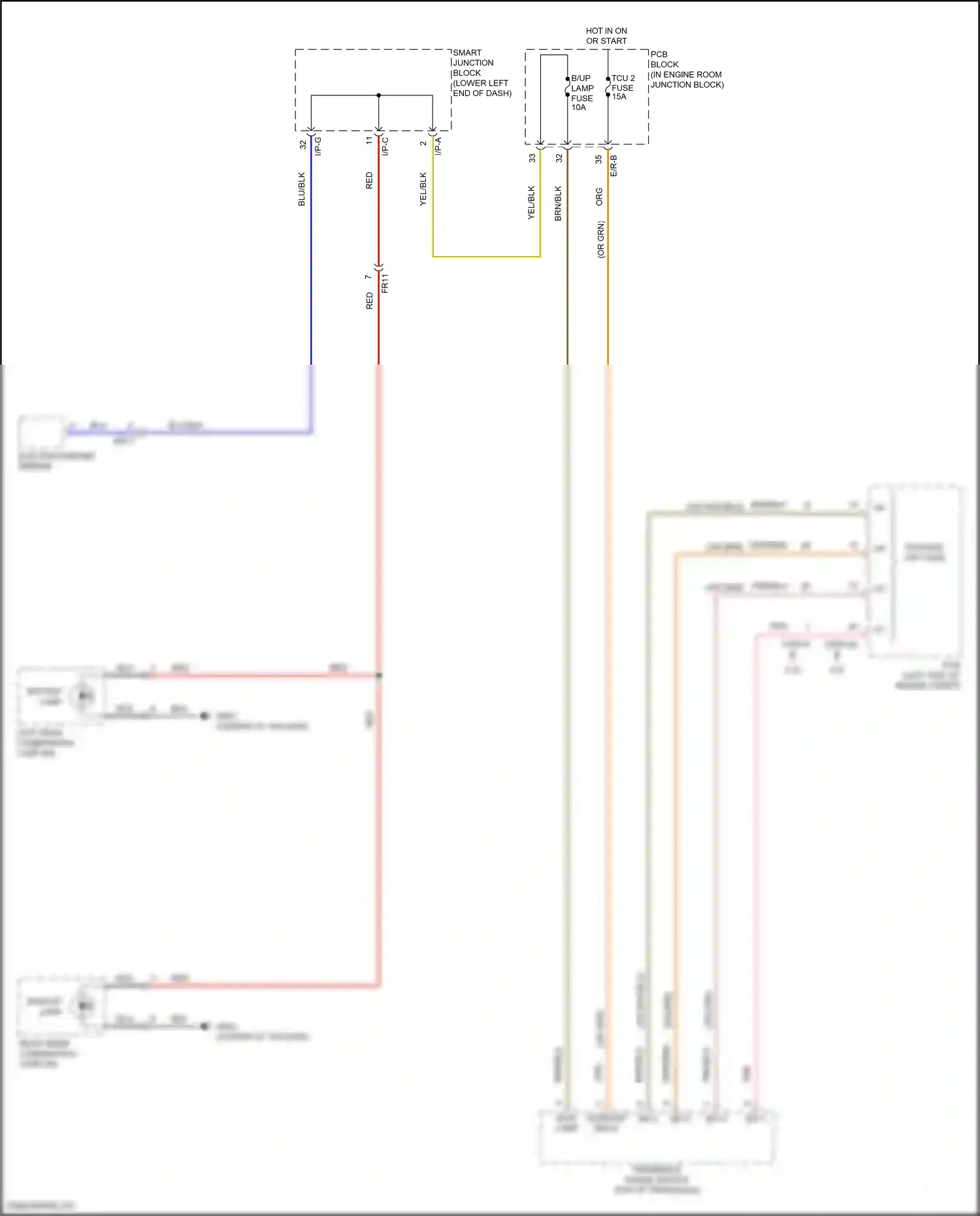 Wiring diagram transaxle range switch for Hyundai Tucson III facelift (2018-2021) (1 of 6)