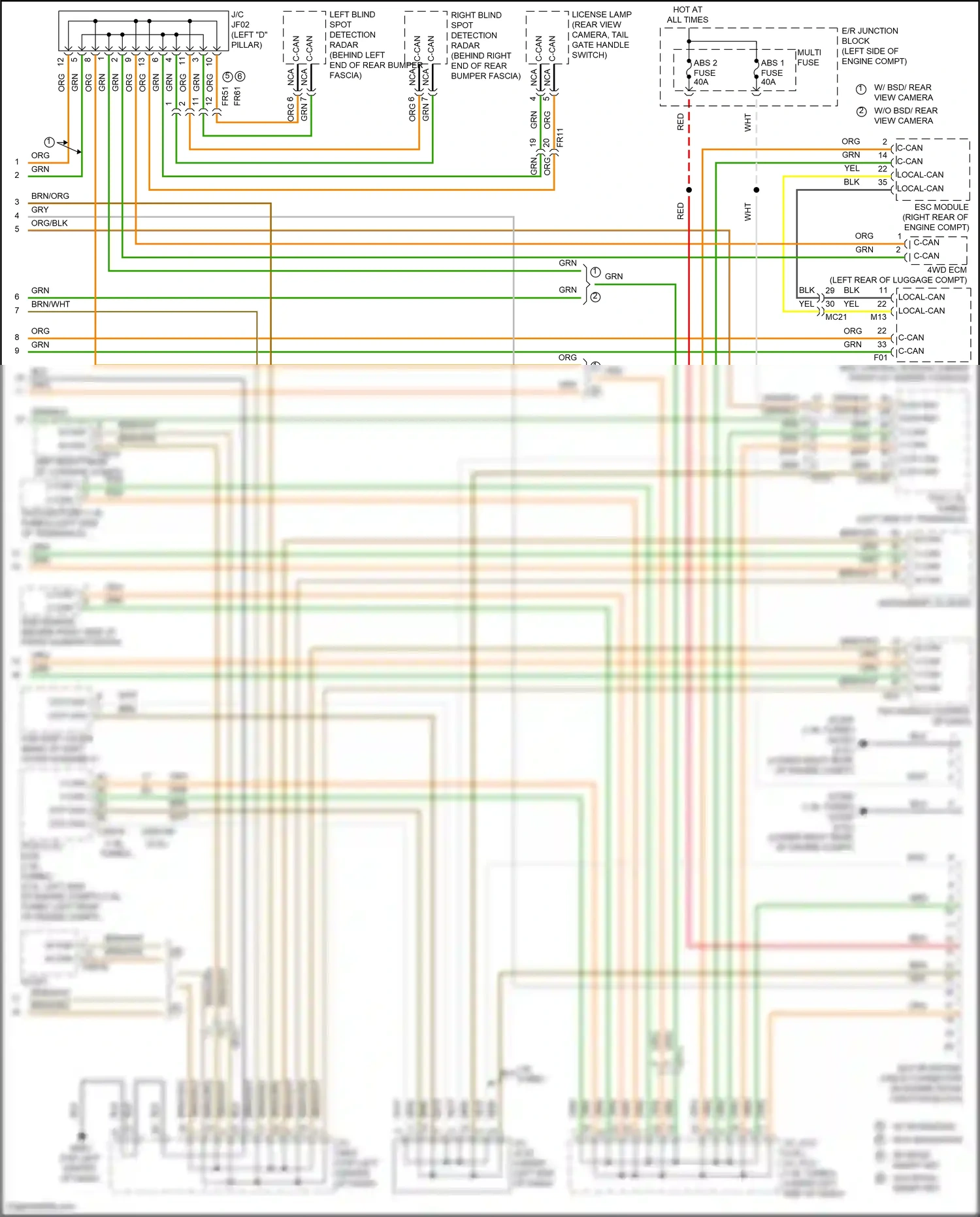 Car Wiring Diagrams for Tucson Hyundai III (2015-2018): Computer data lines circuit (2 of 2)