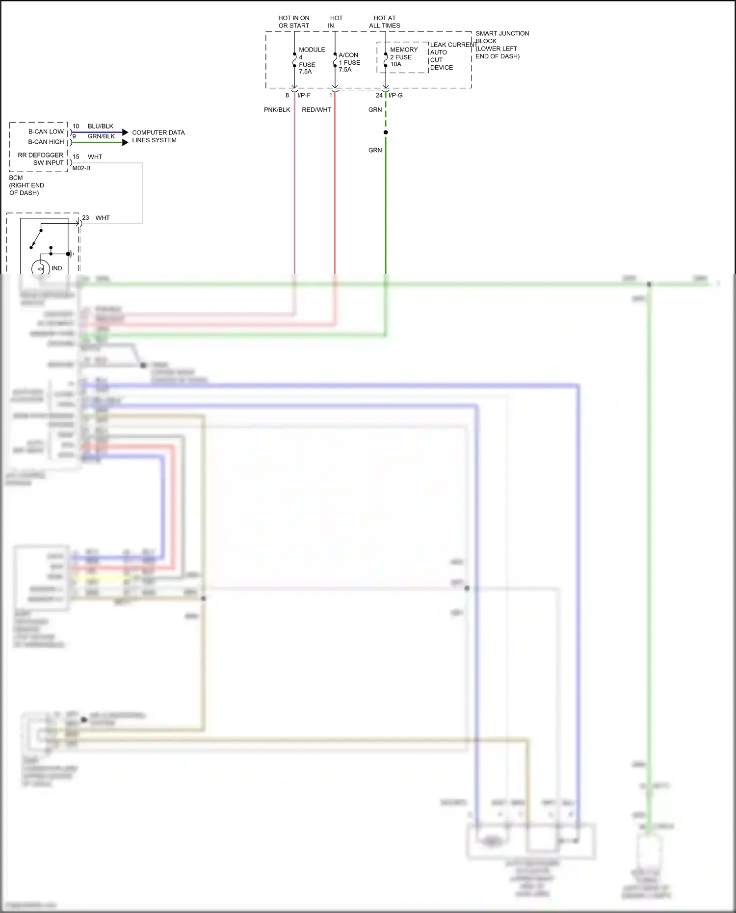 Wiring diagram a/c control module for Hyundai Tucson III (2015-2018) (4 of 15)