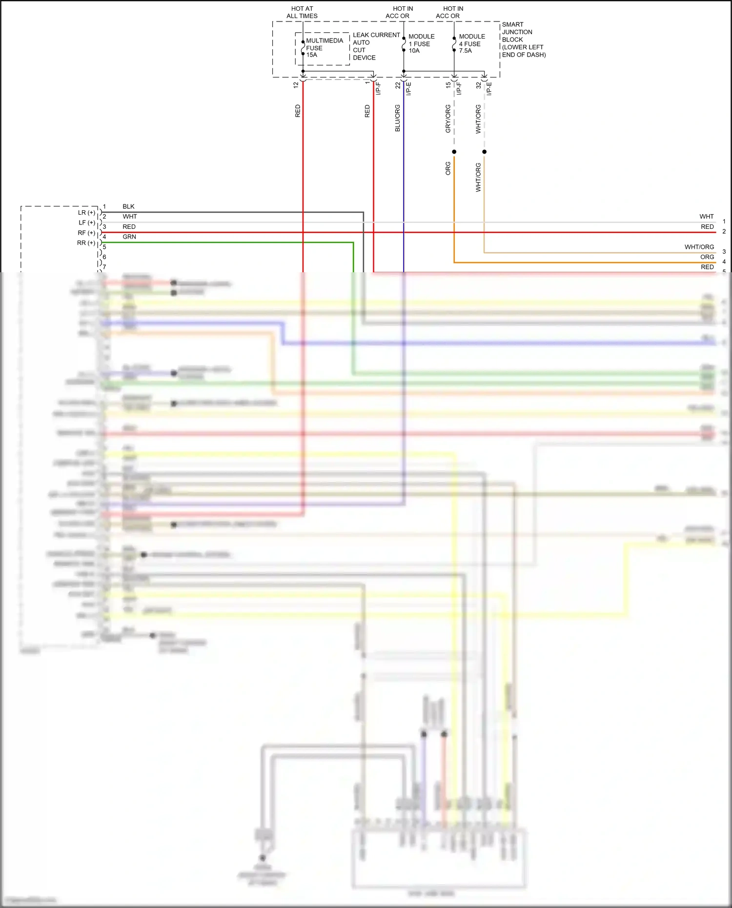Wiring diagram aux ref for Hyundai Tucson III (2015-2018) (1 of 1)
