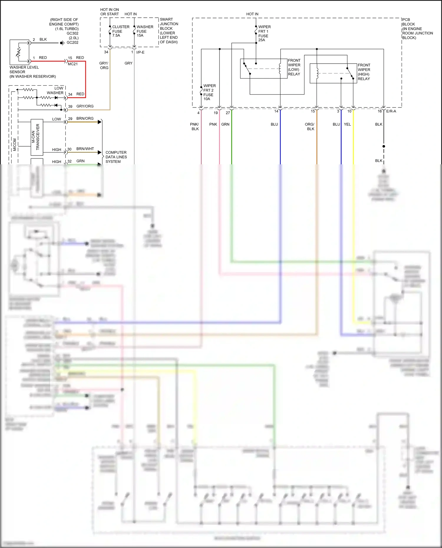 Wiring diagram computer data lines system for Hyundai Tucson III (2015-2018) (7 of 68)