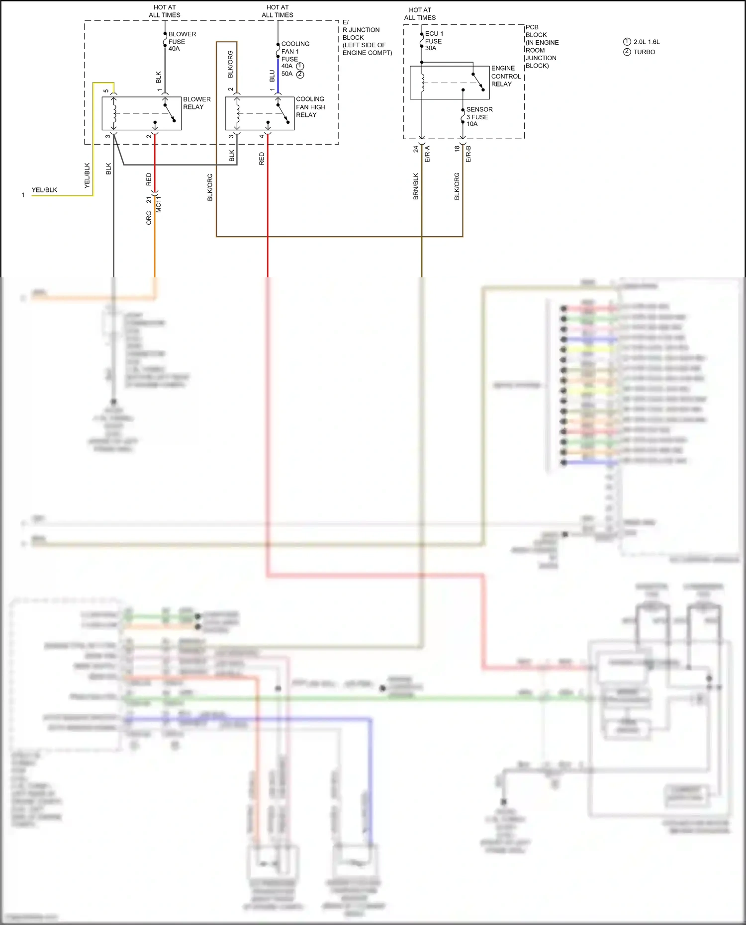 Wiring diagram ects sensor signal for Hyundai Tucson III (2015-2018) (3 of 3)