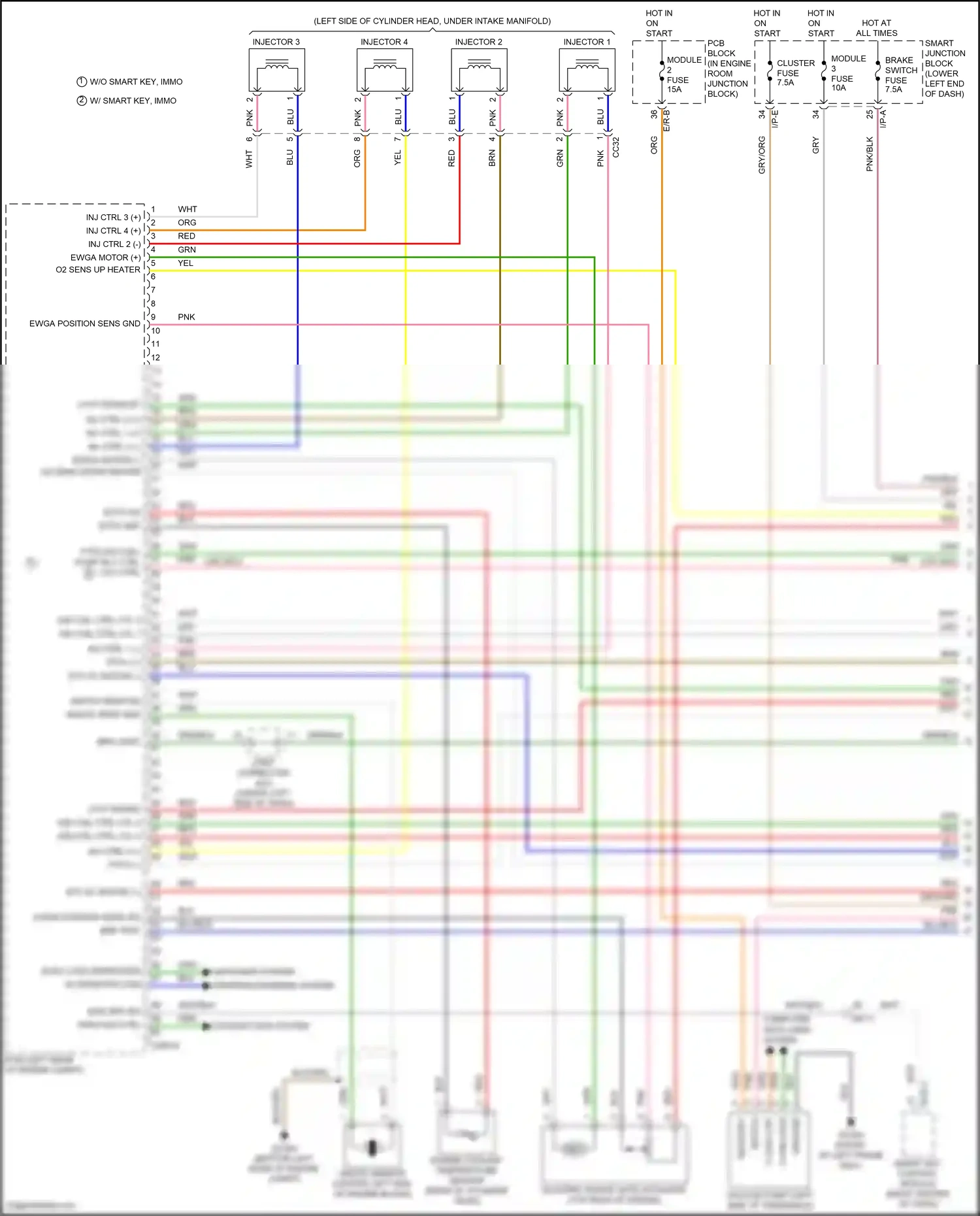 Wiring diagram ign coil ctrl cyl 2 for Hyundai Tucson III (2015-2018) (1 of 2)