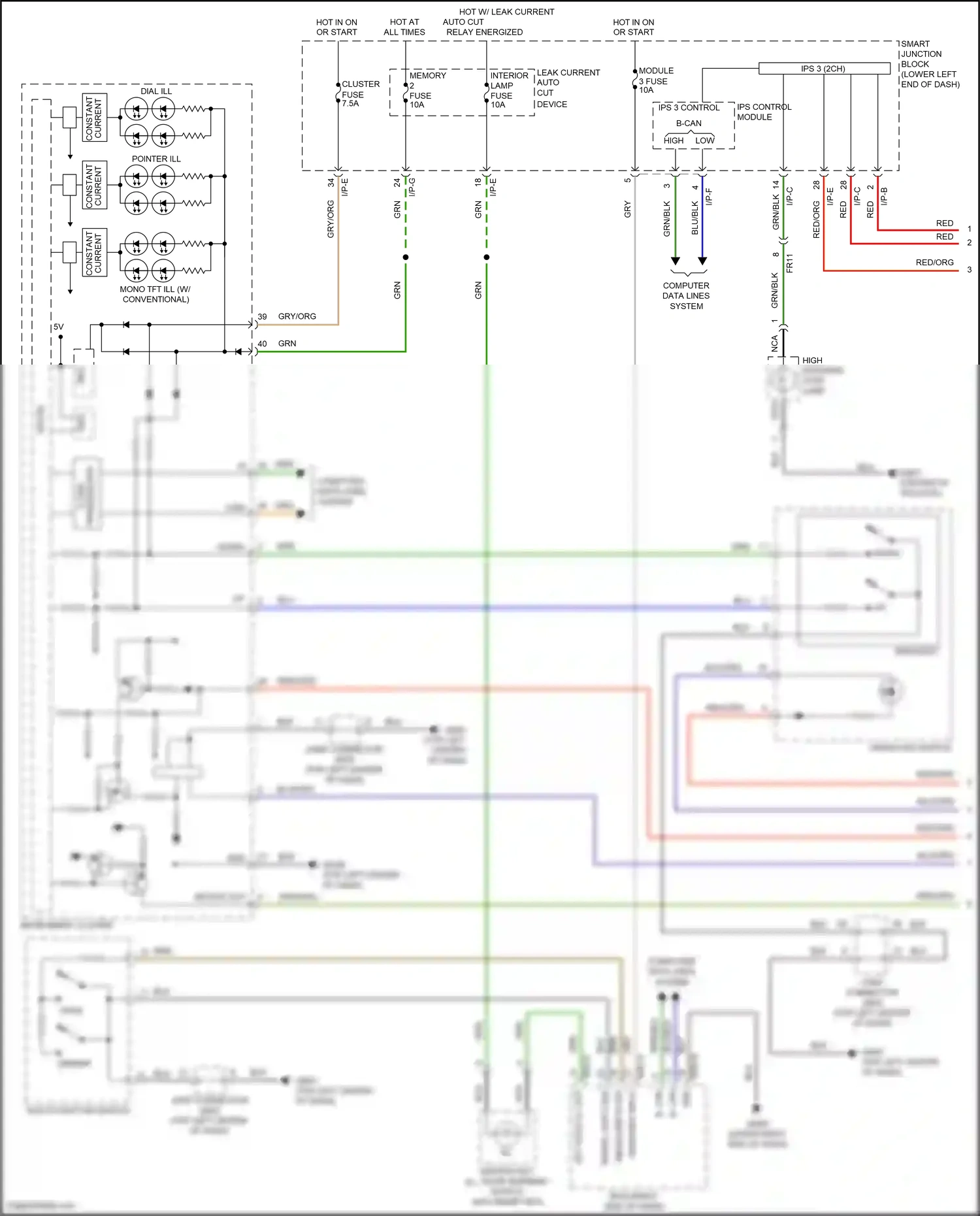 Wiring diagram i/p-e for Hyundai Tucson III (2015-2018) (18 of 56)