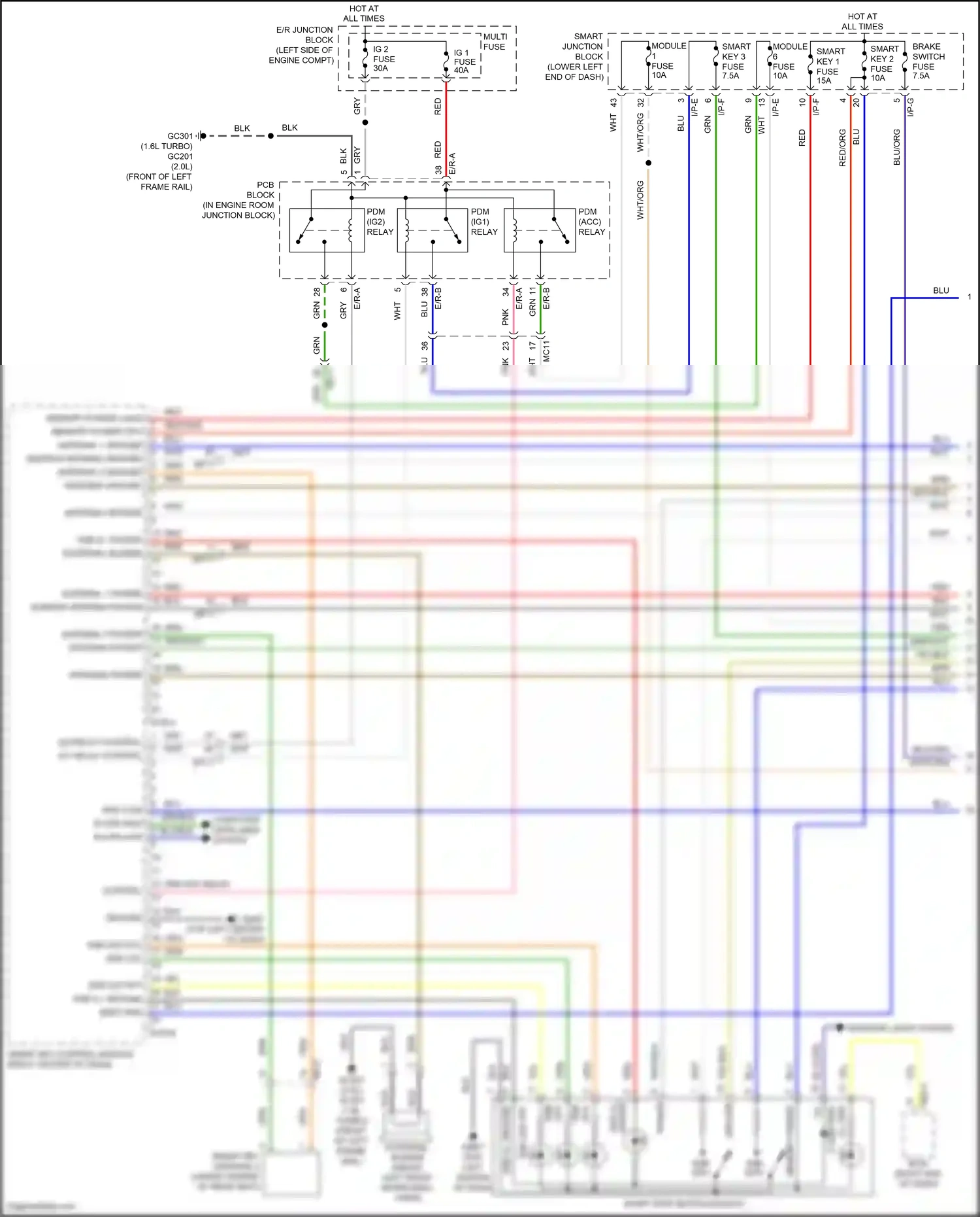 Wiring diagram i/p-e for Hyundai Tucson III (2015-2018) (34 of 56)