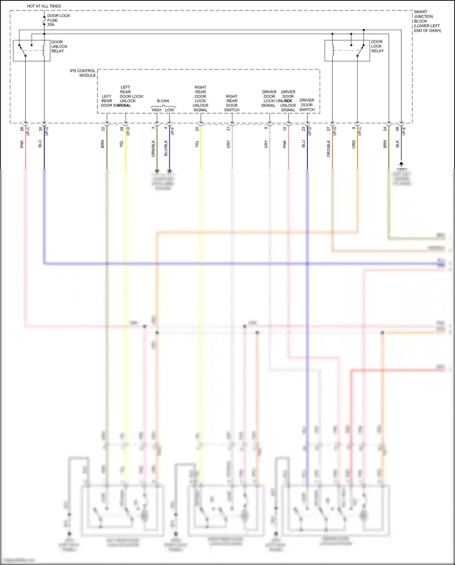 Wiring diagram ips control module for Hyundai Tucson III (2015-2018) (11 of 38)