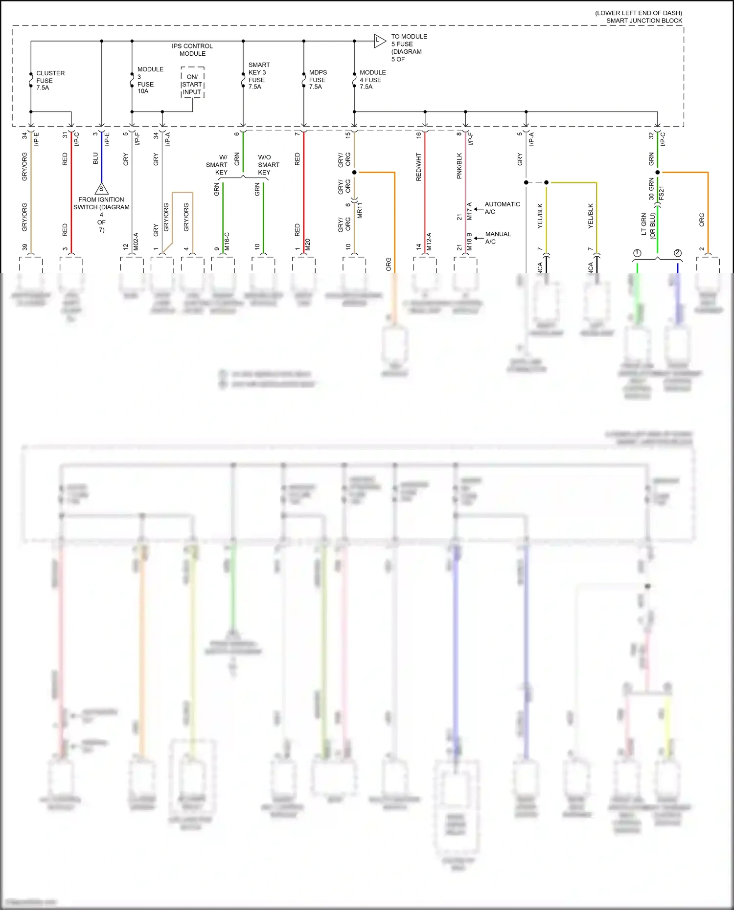 Wiring diagram ips control module for Hyundai Tucson III (2015-2018) (28 of 38)
