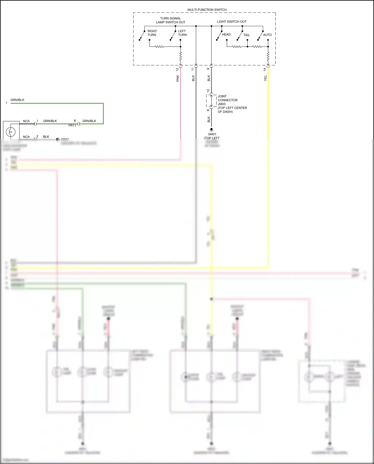 Wiring diagram light switch out for Hyundai Tucson III (2015-2018) (1 of 2)