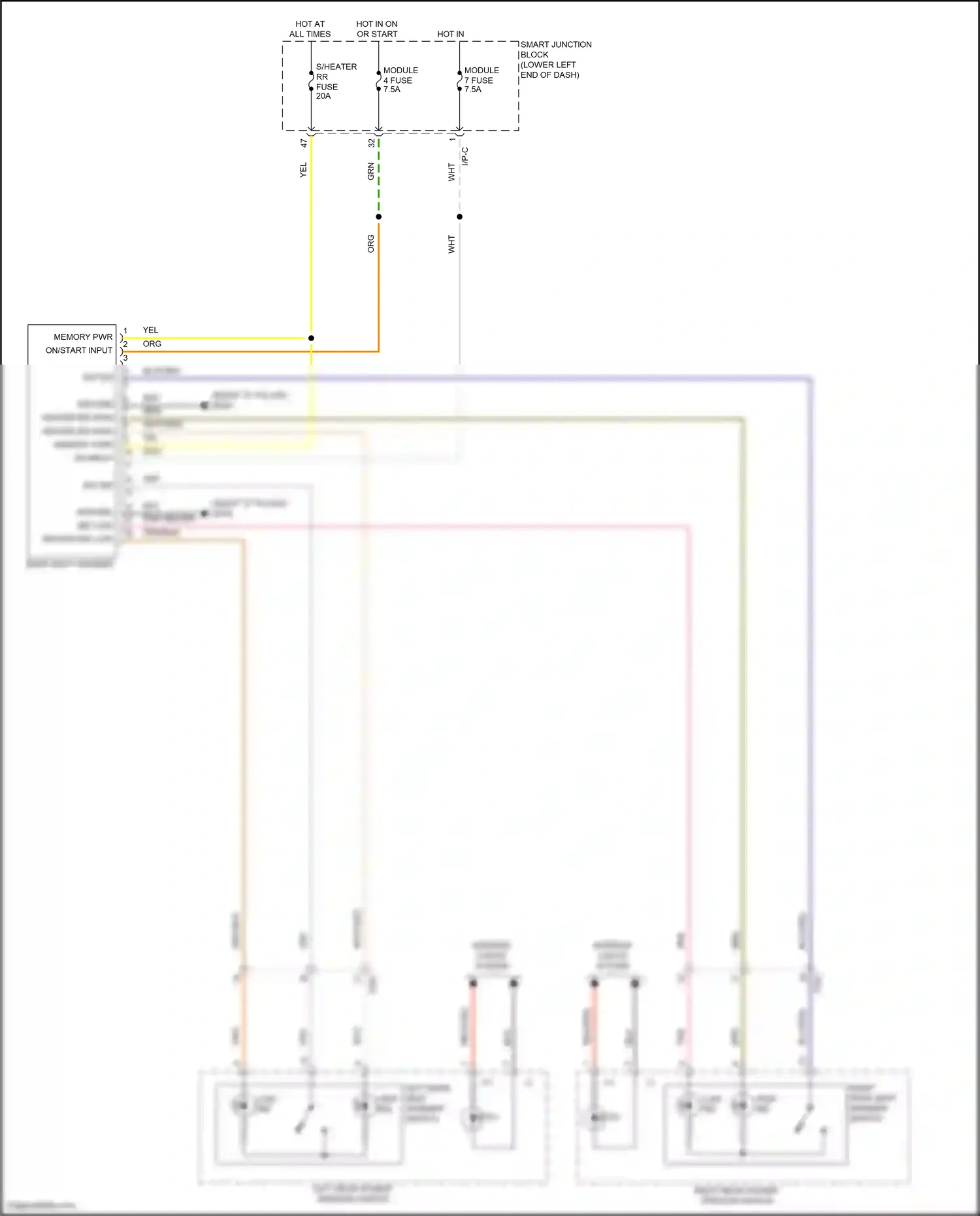 Wiring diagram on/start input for Hyundai Tucson III (2015-2018) (9 of 22)