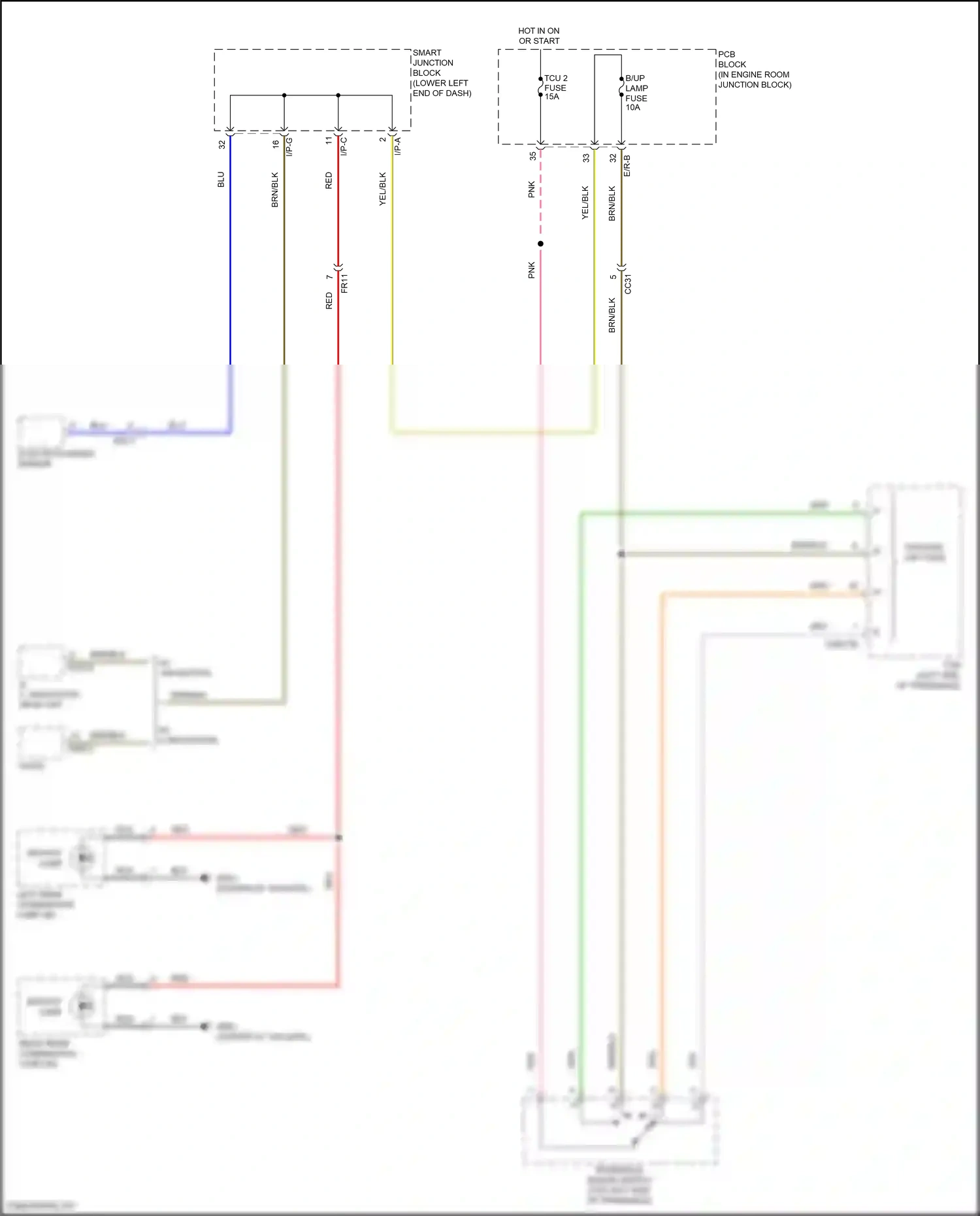 Wiring diagram pcb block for Hyundai Tucson III (2015-2018) (22 of 28)