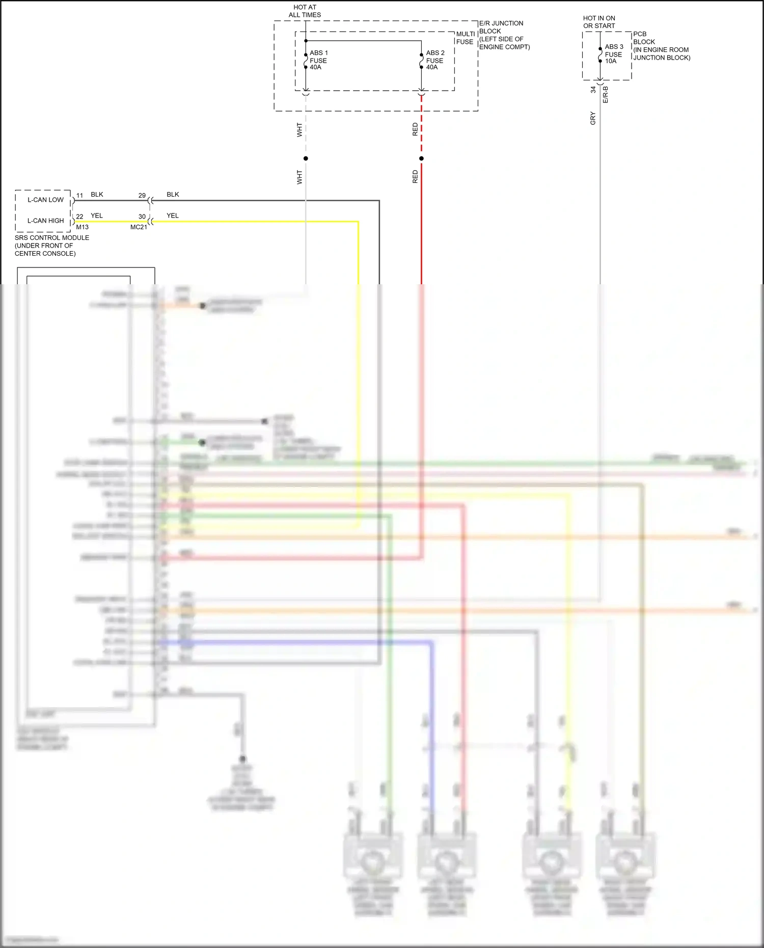 Wiring diagram pcb block for Hyundai Tucson III (2015-2018) (2 of 28)
