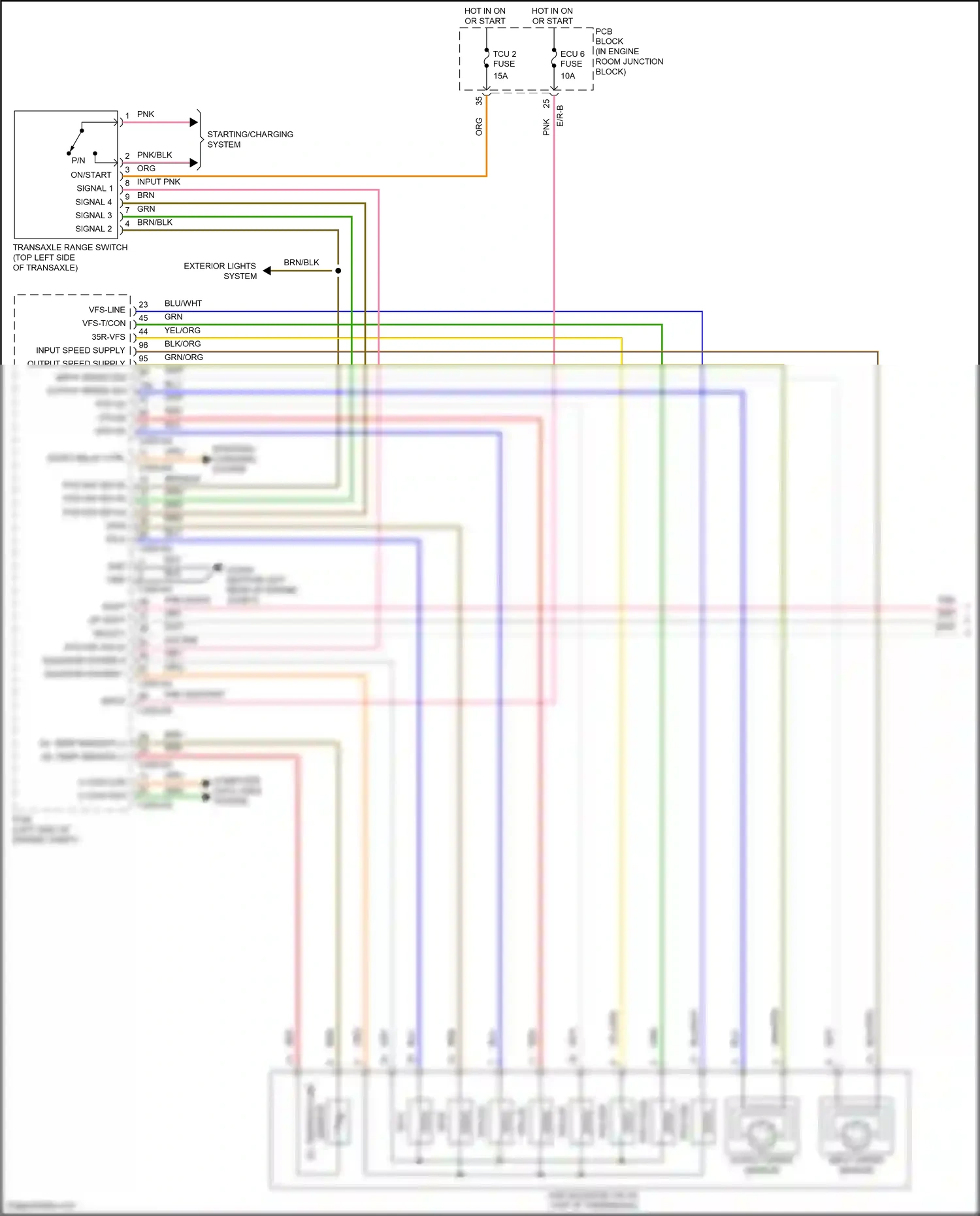 Wiring diagram pnk on/start input for Hyundai Tucson III (2015-2018) (1 of 1)