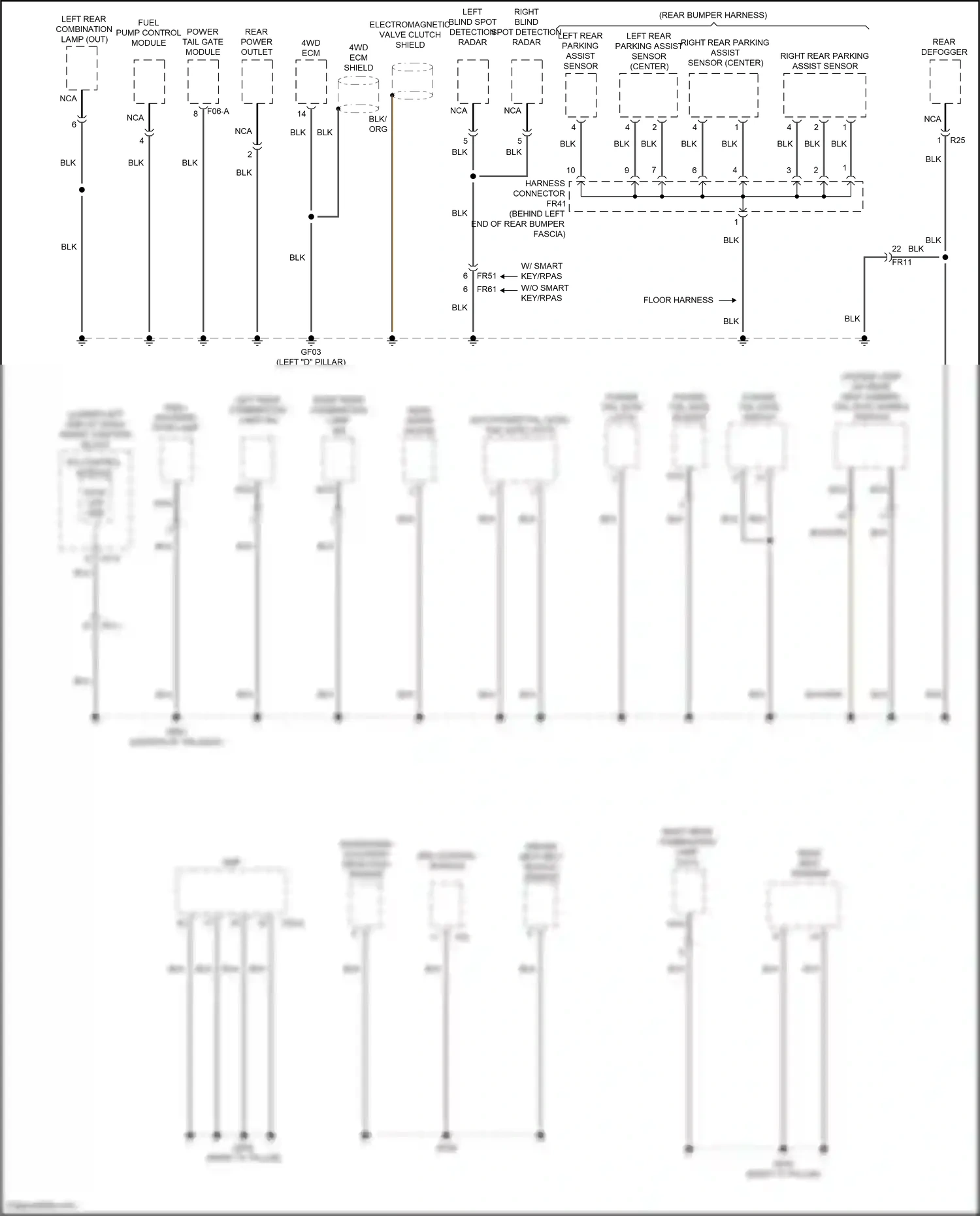 Wiring diagram power tail gate module for Hyundai Tucson III (2015-2018) (2 of 2)