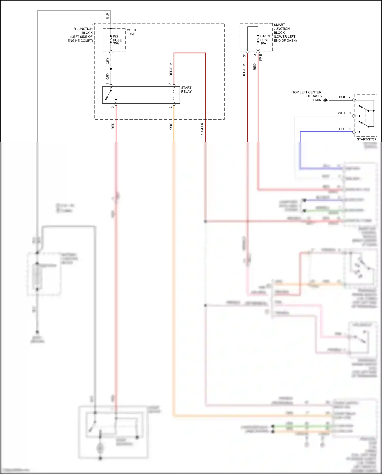 Wiring diagram start switch input sig for Hyundai Tucson III (2015-2018) (1 of 1)
