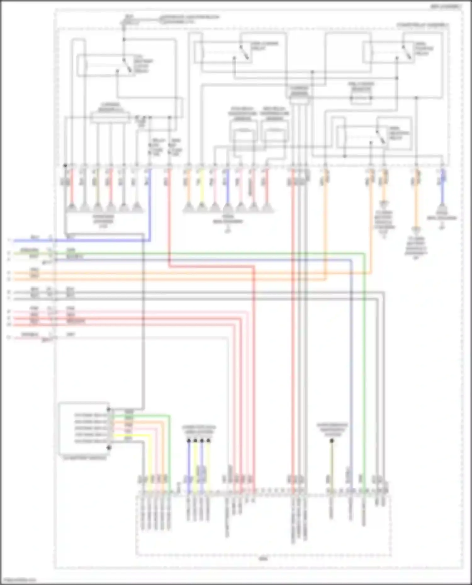 Tucson Hyundai IV (2020-2024): Wiring diagram engine performance 1.6l turbo hybrid, hybrid control circuit (5 of 7)