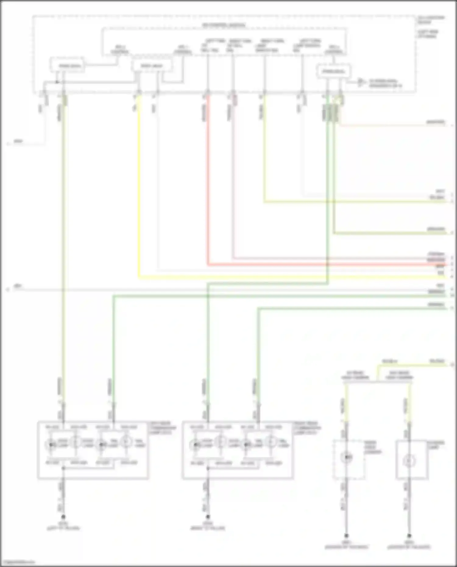 Tucson Hyundai IV (2020-2024): Exterior lamps circuit, except hybrid nx4 (2 of 4)