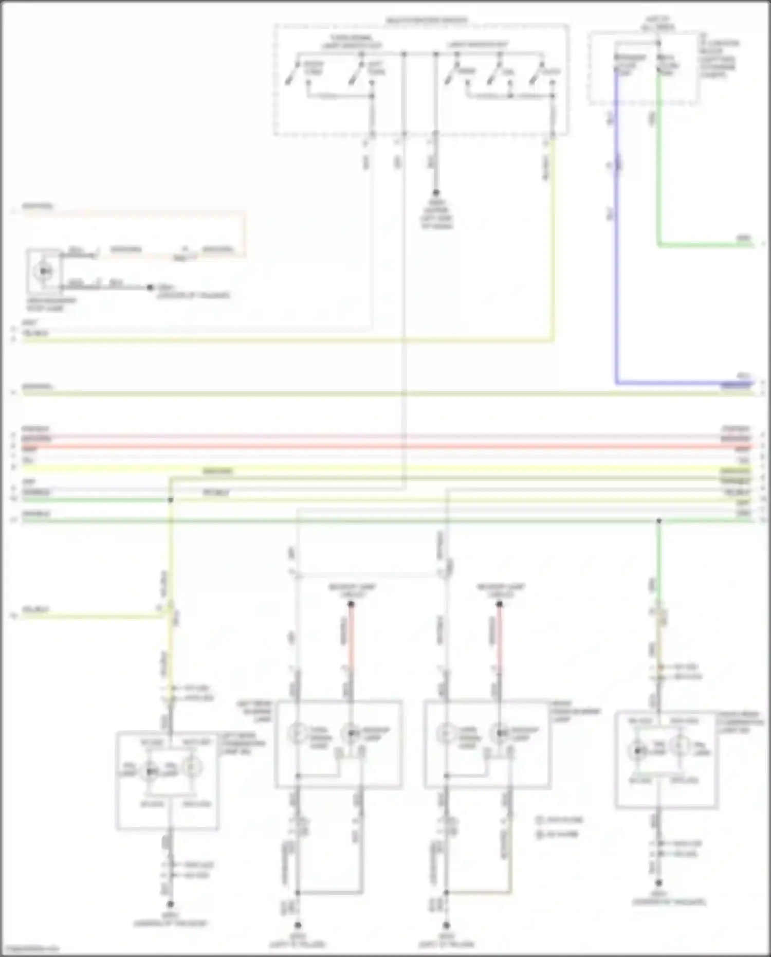 Tucson Hyundai IV (2020-2024): Exterior lamps circuit, except hybrid nx4 (3 of 4)
