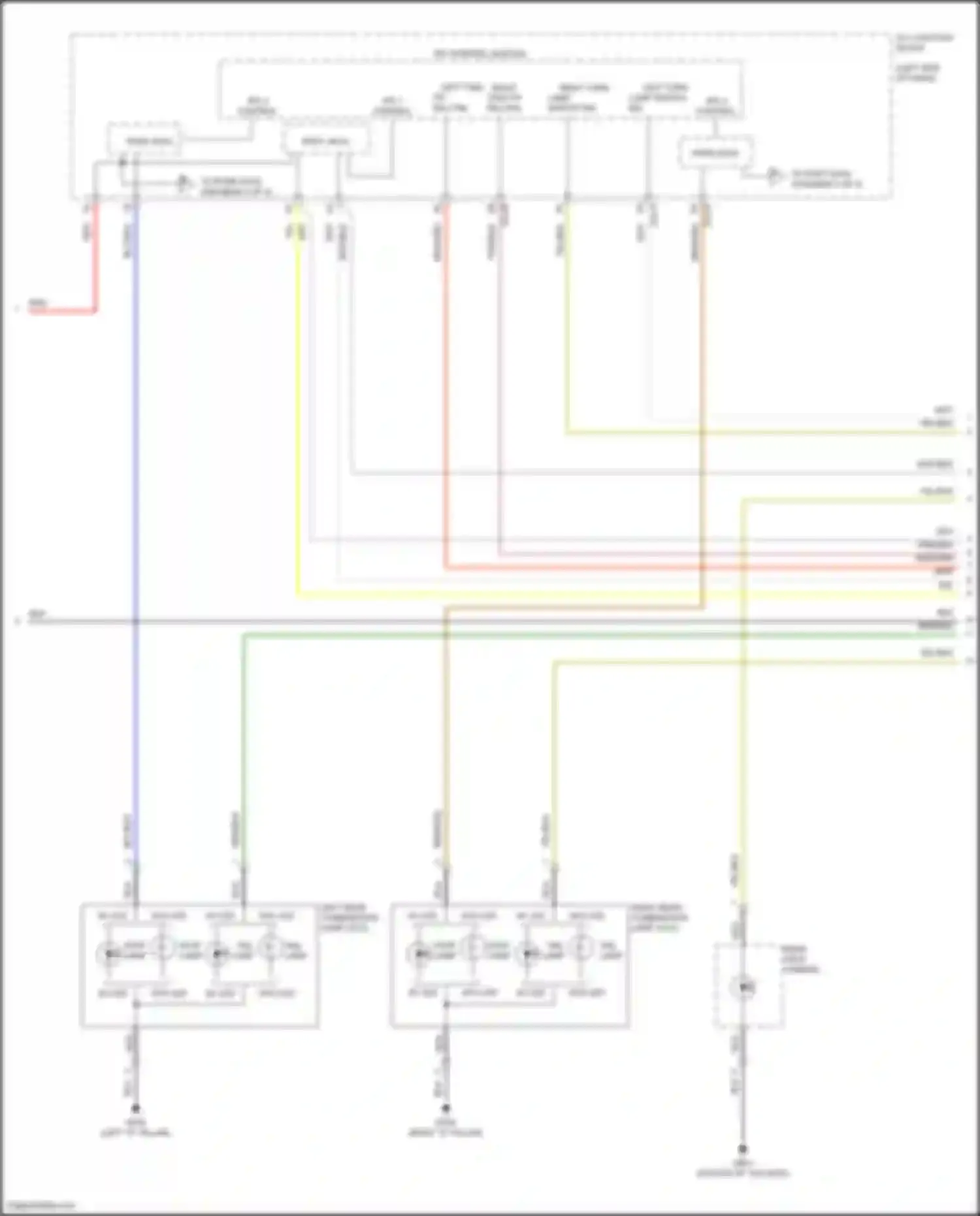 Tucson Hyundai IV (2020-2024): Exterior lamps circuit, except hybrid nx4a (2 of 4)