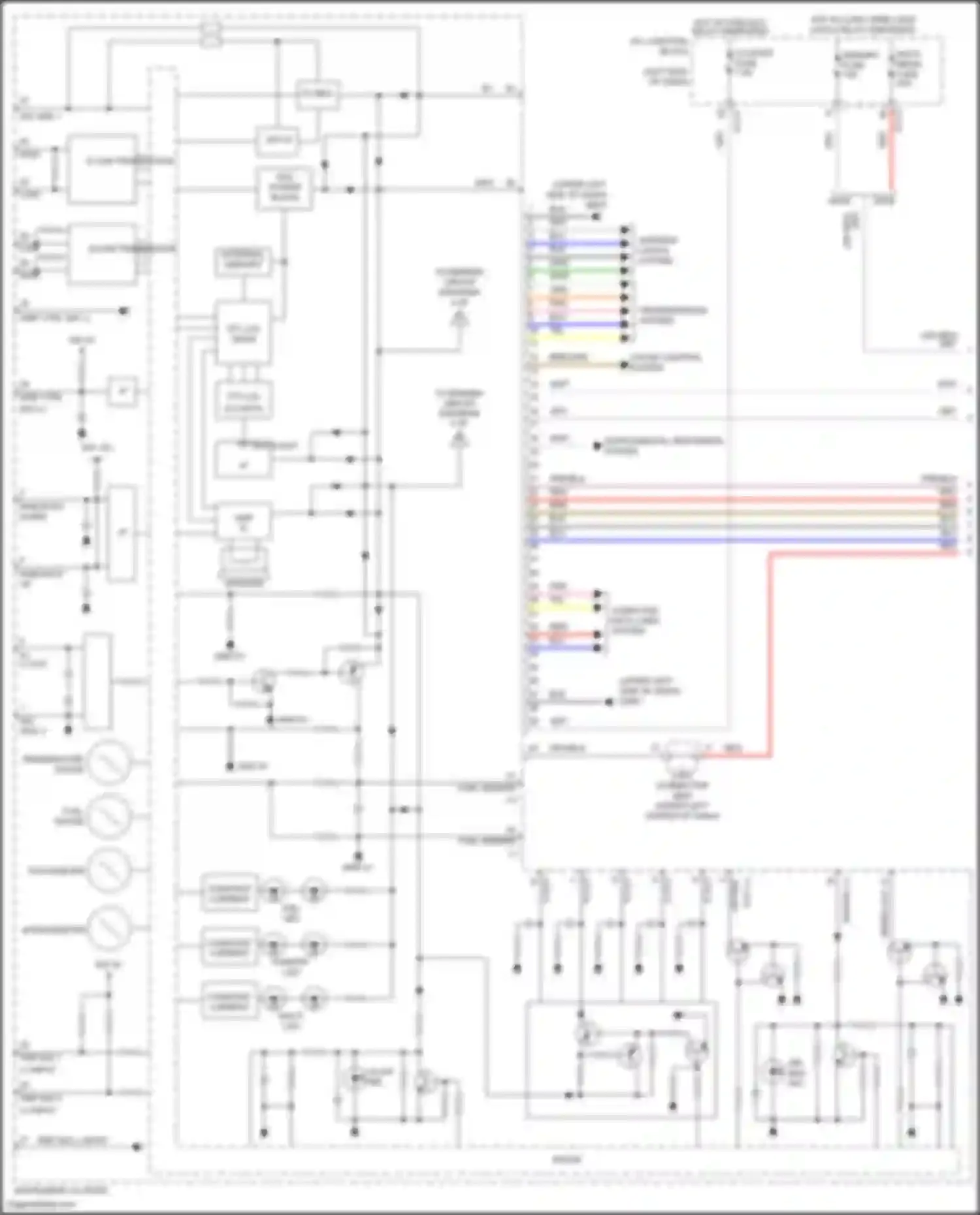 Tucson Hyundai IV (2020-2024): Instrument cluster circuit, except hybrid nx4a w/ 4.2 inch tft lcd (1 of 4)