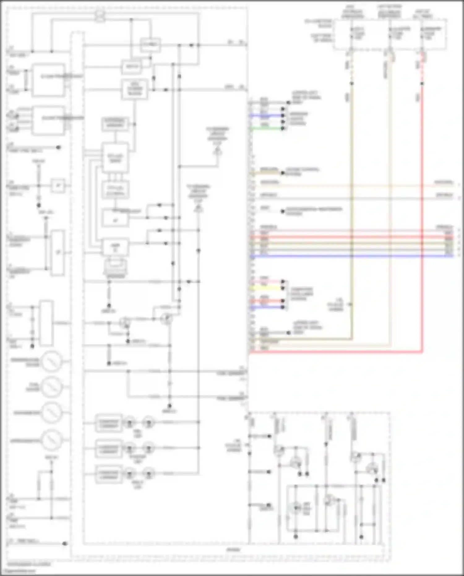 Tucson Hyundai IV (2020-2024): Instrument cluster circuit, hybrid w/ 4.2 inch tft lcd (1 of 4)