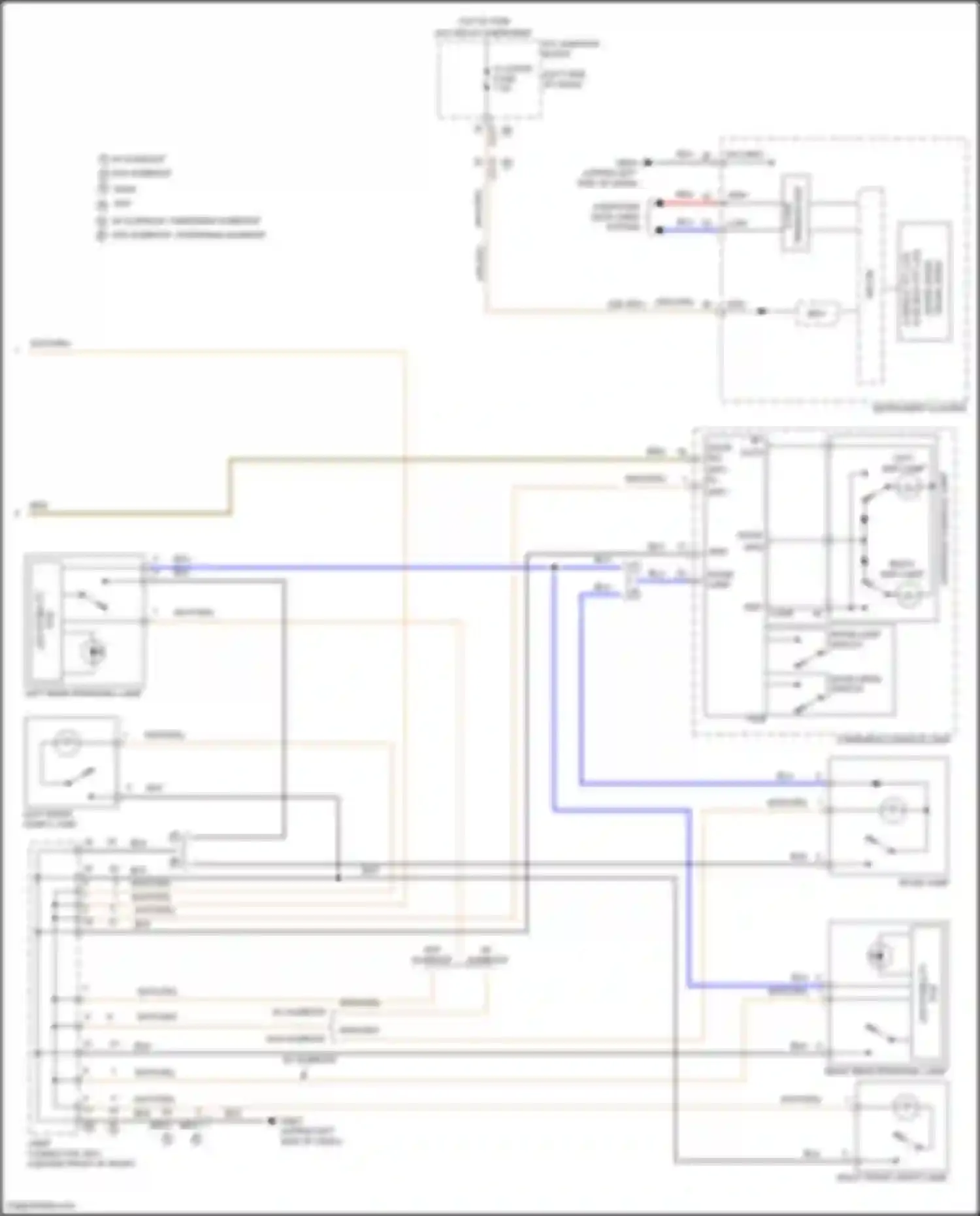 Tucson Hyundai IV (2020-2024): Courtesy lamps circuit, except hybrid (3 of 3)