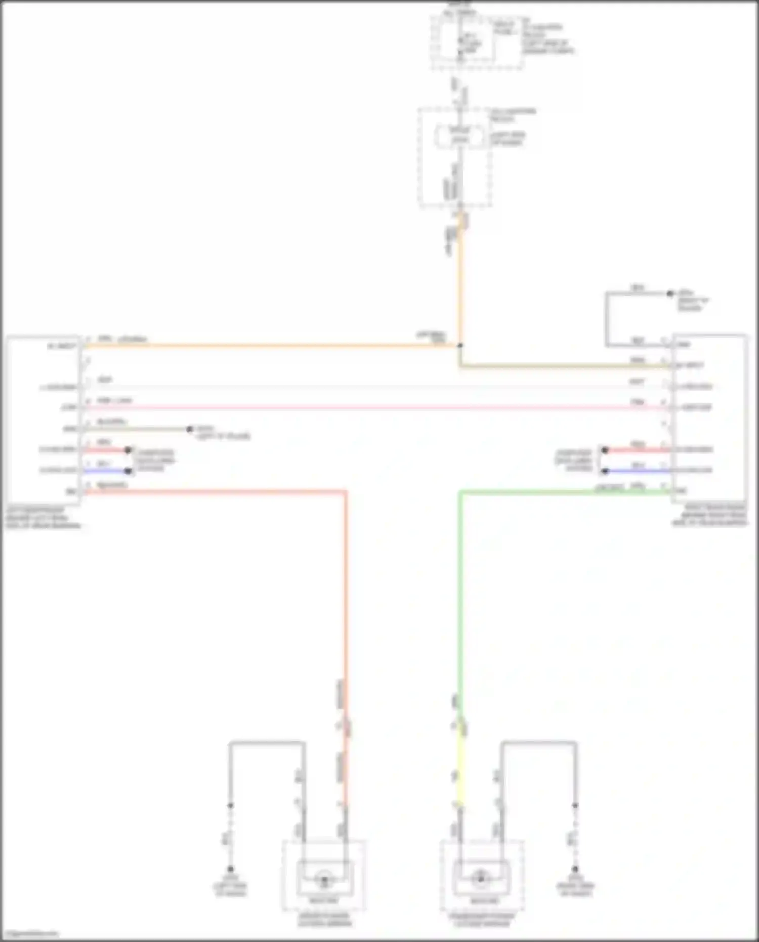 Tucson Hyundai IV (2020-2024): Blind spot information system circuit, except nx4a
