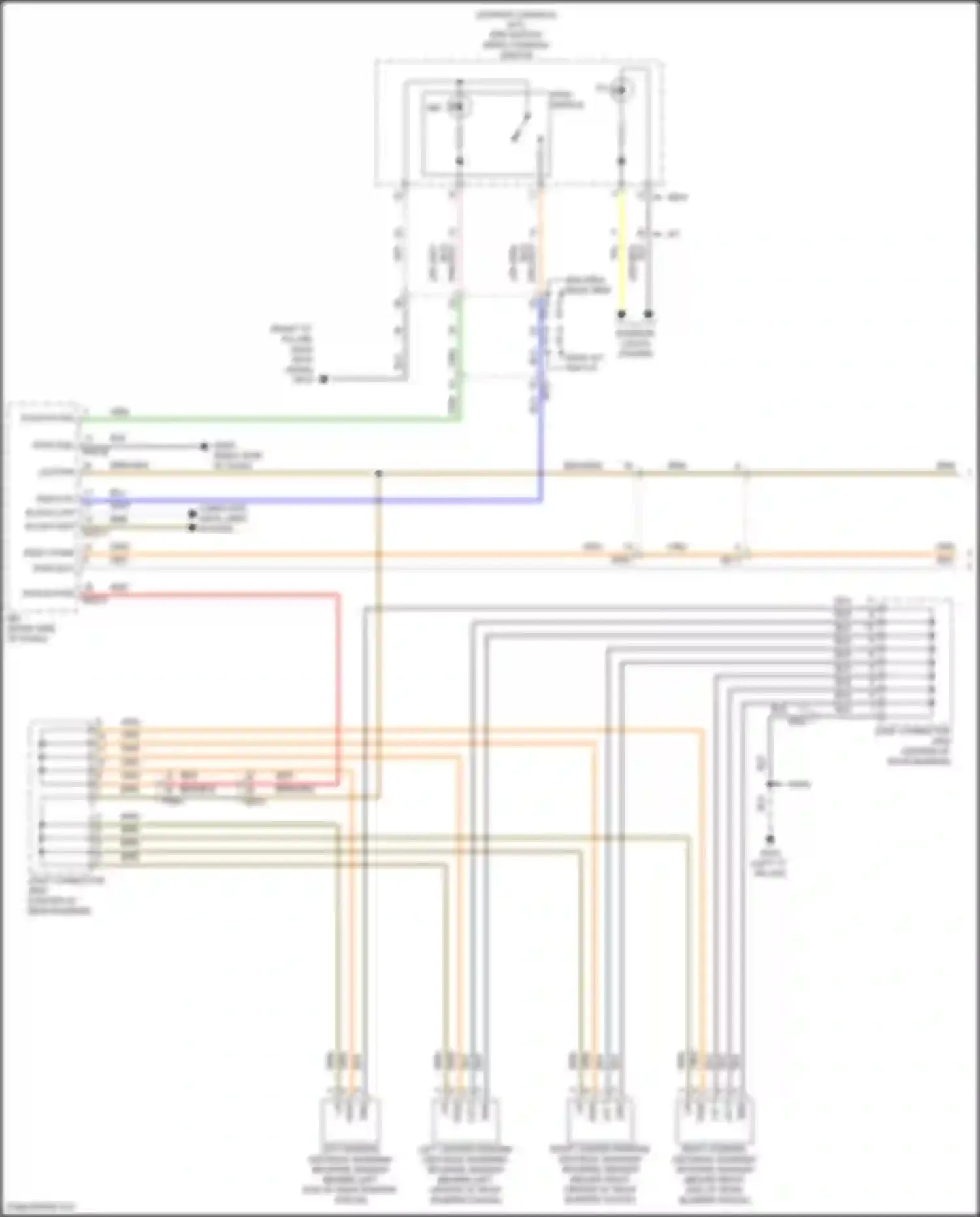 Tucson Hyundai IV (2020-2024): Parking distance warning circuit, except hybrid w/o rspa (1 of 2)