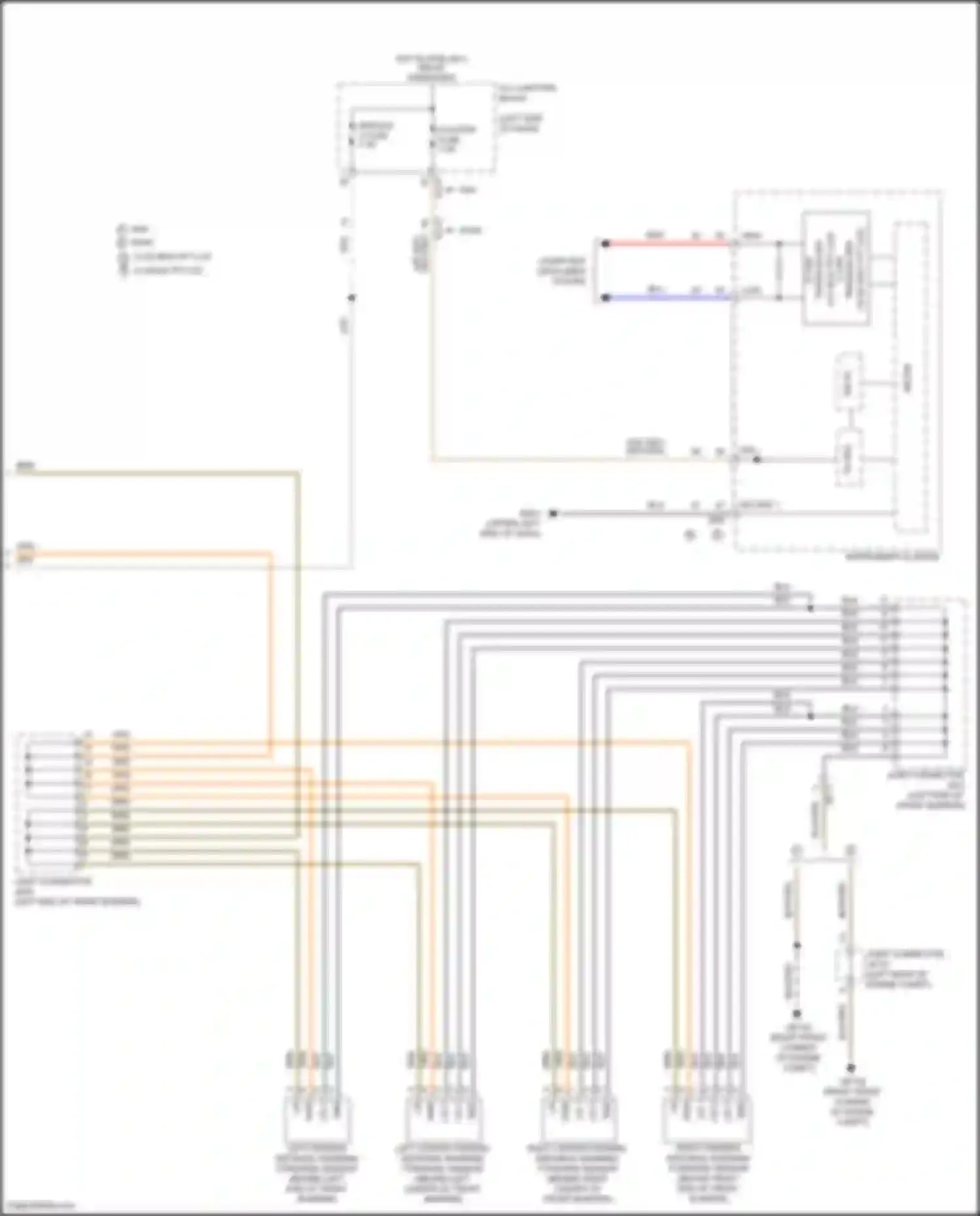 Tucson Hyundai IV (2020-2024): Parking distance warning circuit, except hybrid w/o rspa (2 of 2)