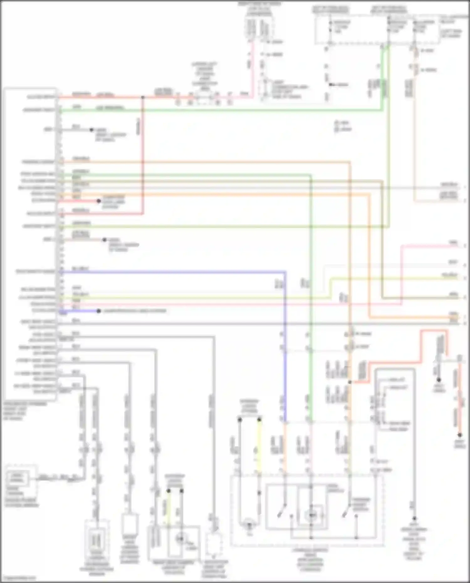 Tucson Hyundai IV (2020-2024): Parking distance warning circuit, except hybrid w/ rspa (1 of 3)