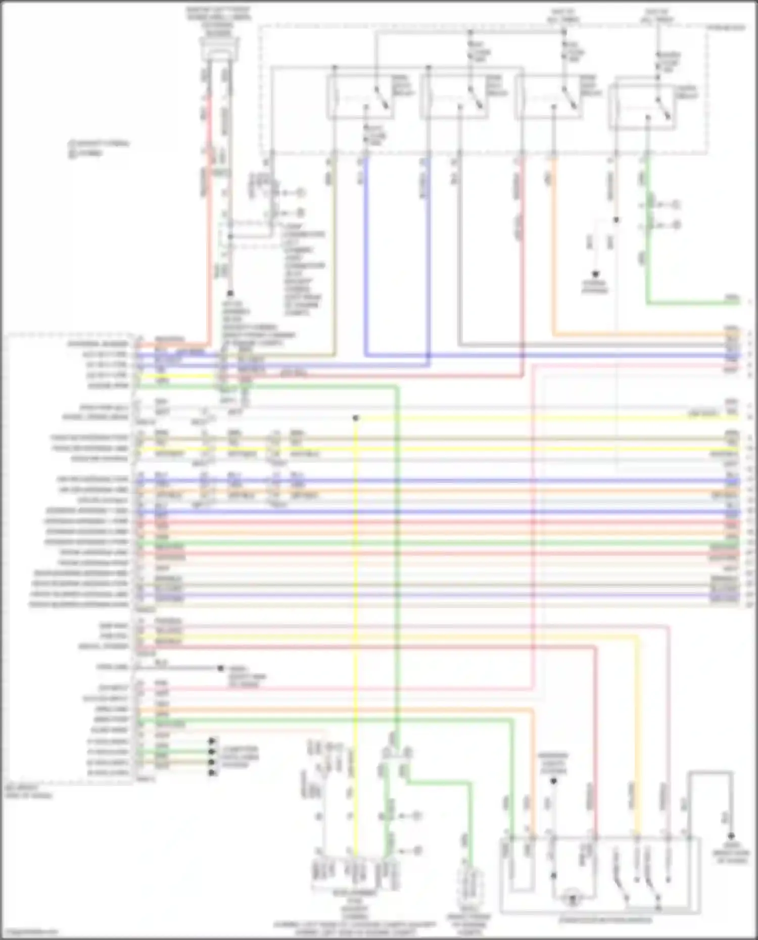 Tucson Hyundai IV (2020-2024): Power door locks circuit, except nx4a w/o nfc (1 of 4)
