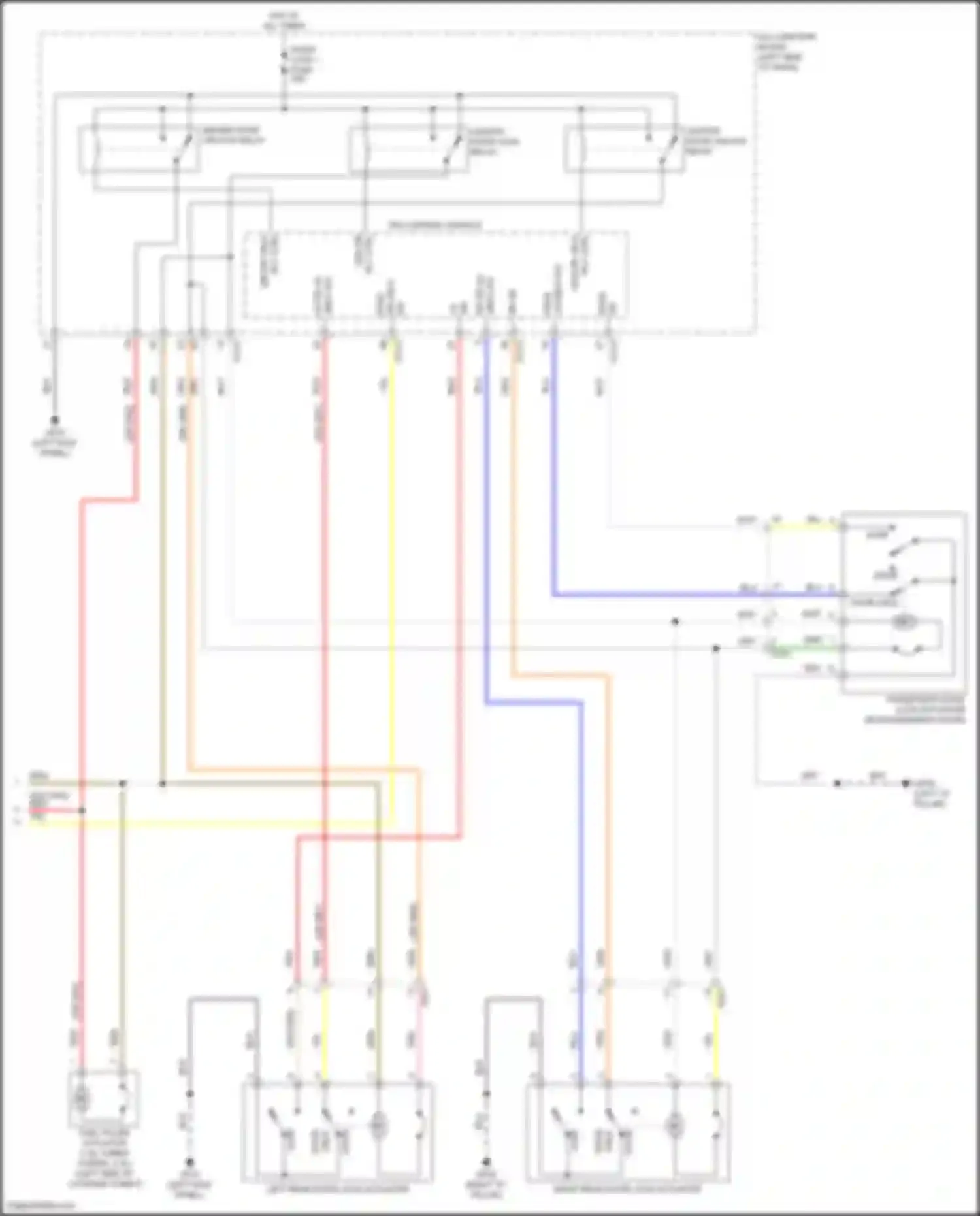 Tucson Hyundai IV (2020-2024): Power door locks circuit, except nx4a w/o nfc (4 of 4)