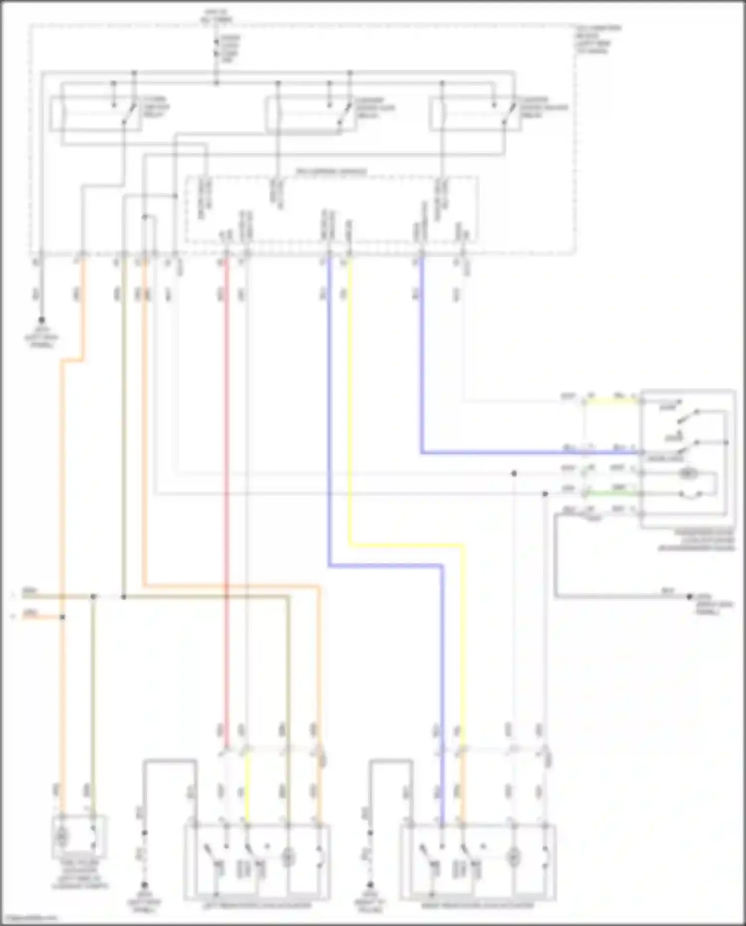 Tucson Hyundai IV (2020-2024): Power door locks circuit, nx4a w/o nfc (4 of 4)