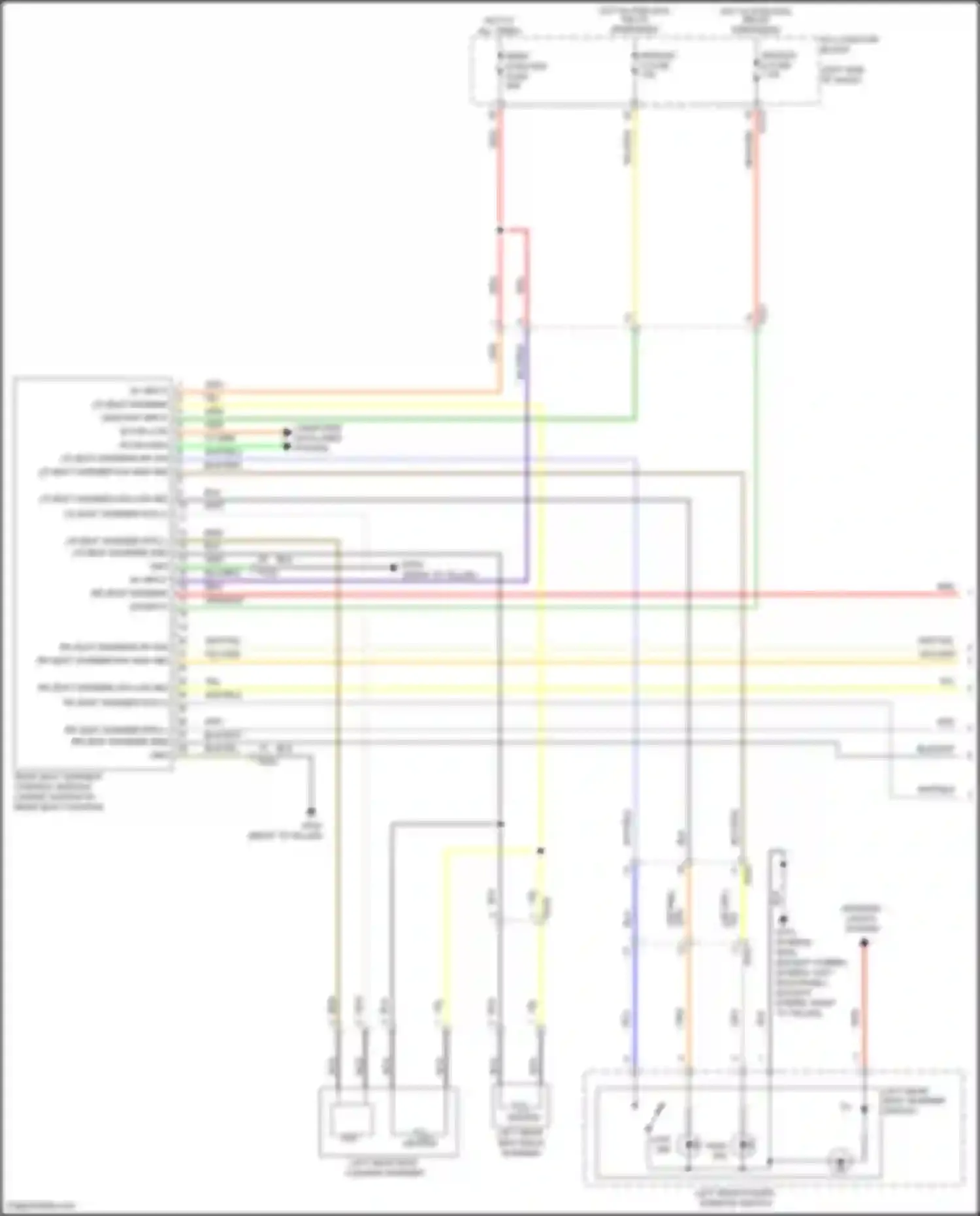 Tucson Hyundai IV (2020-2024): Rear heated seats circuit, except nx4a (1 of 2)