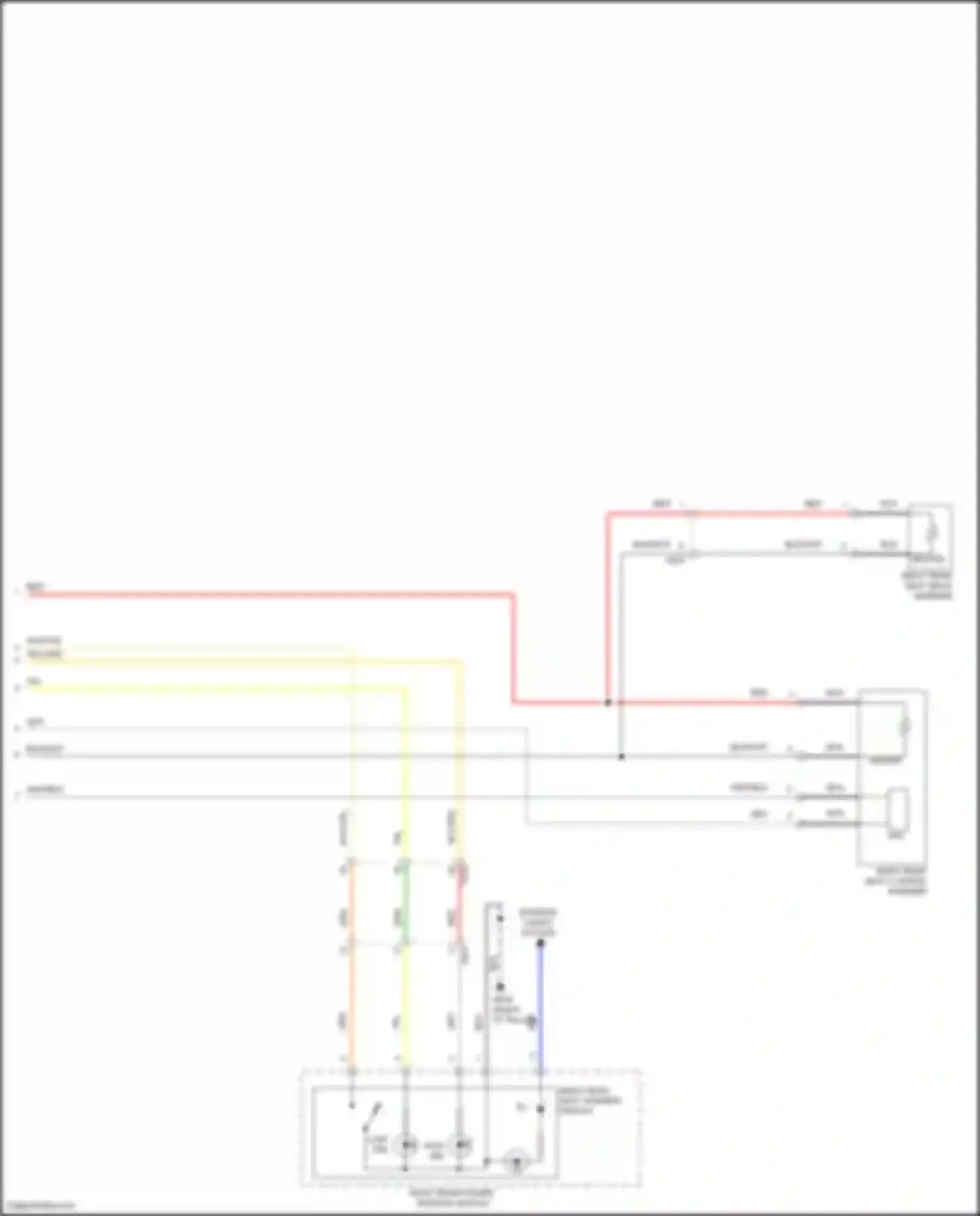Tucson Hyundai IV (2020-2024): Rear heated seats circuit, except nx4a (2 of 2)