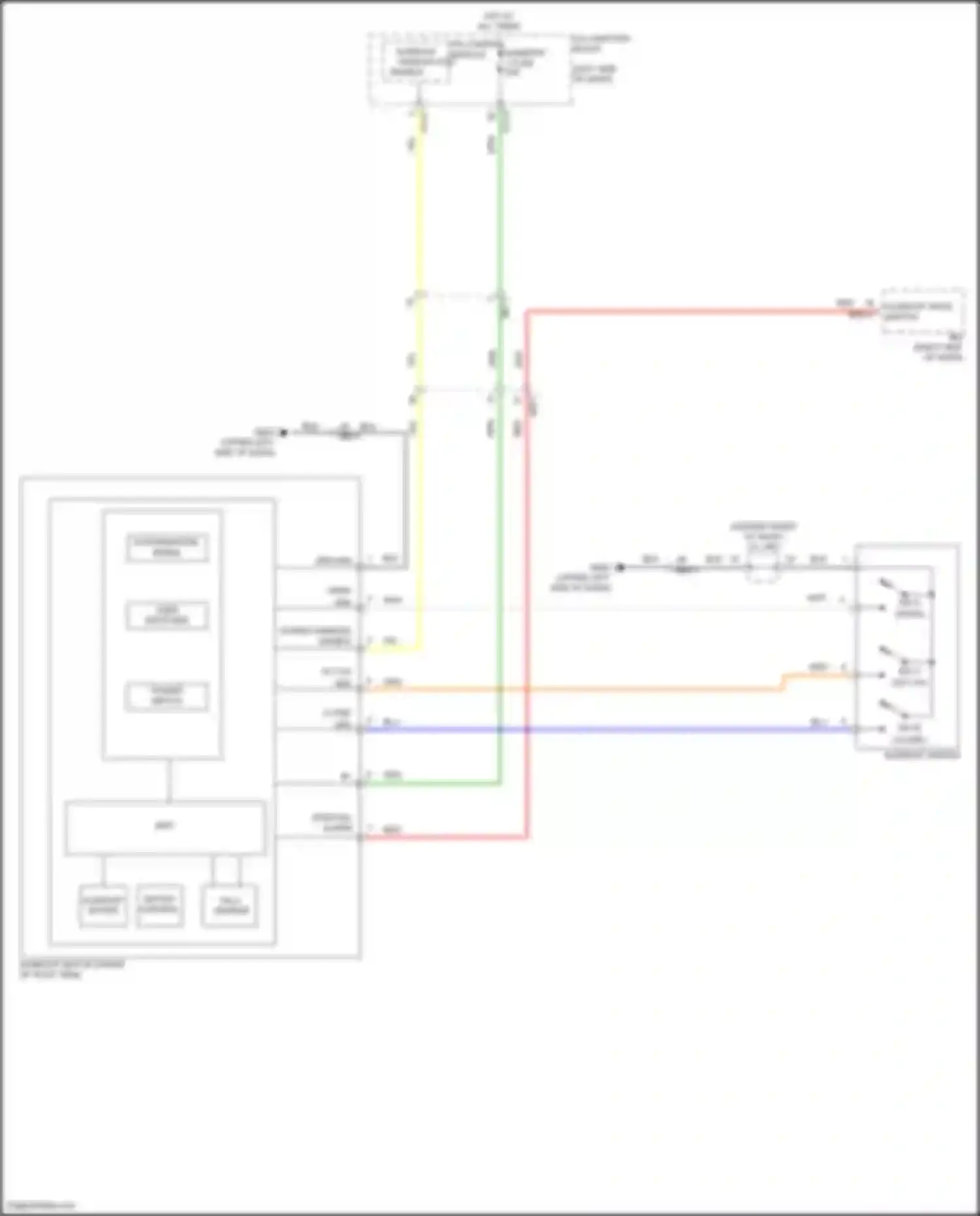 Tucson Hyundai IV (2020-2024): Power top/sunroof circuit, w/o panoramic sunroof
