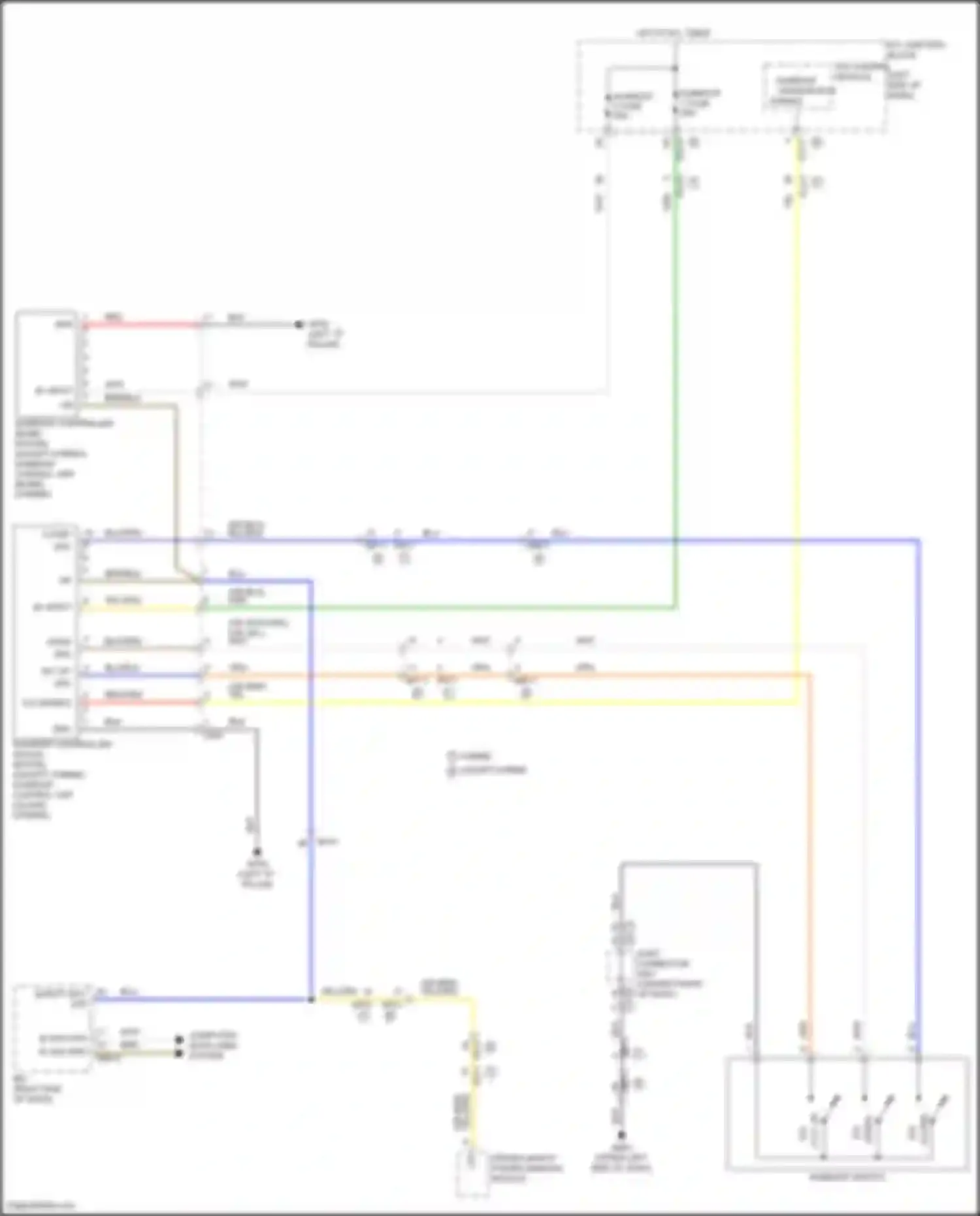 Tucson Hyundai IV (2020-2024): Power top/sunroof circuit, w/ panoramic sunroof