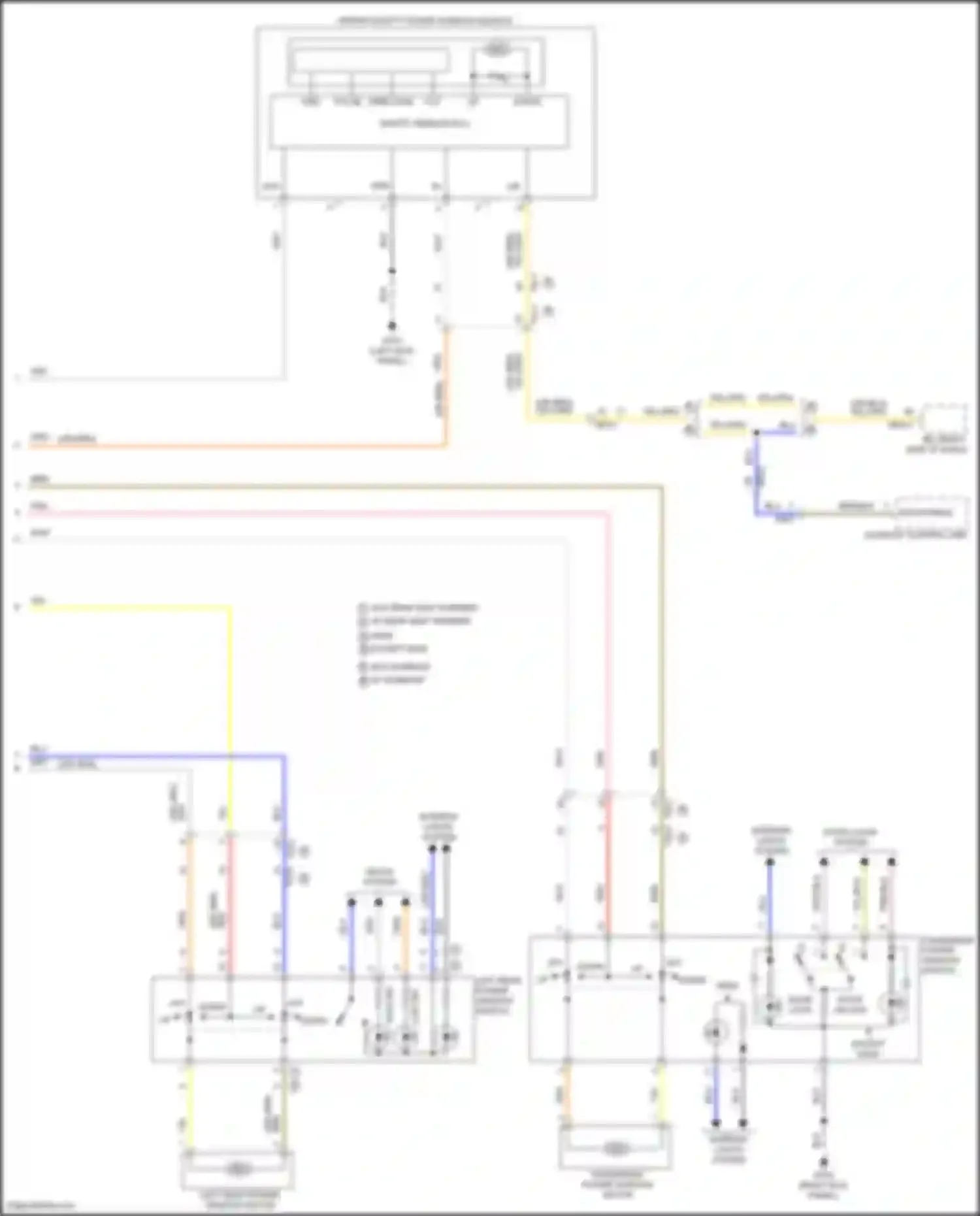 Tucson Hyundai IV (2020-2024): Power windows circuit, w/ driver safety power windows (2 of 2)