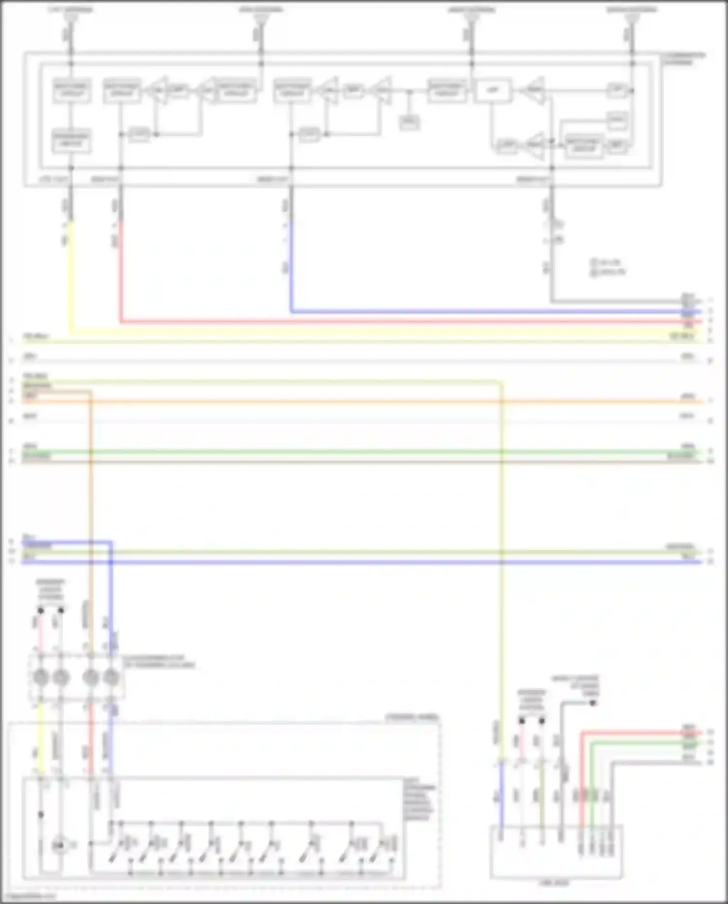 Tucson Hyundai IV (2020-2024): Radio circuit, except hybrid nx4 w/o navigation w/ amplifier (2 of 4)