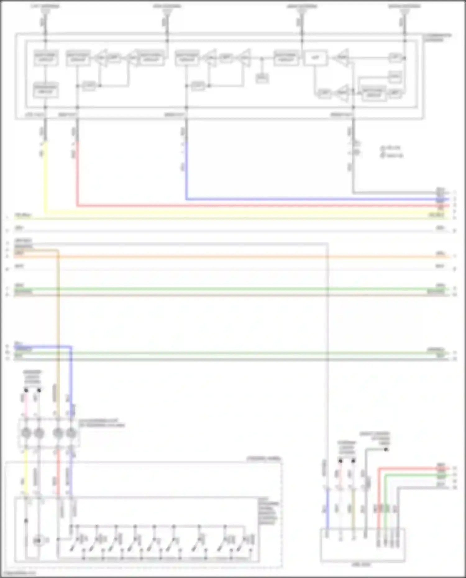 Tucson Hyundai IV (2020-2024): Radio circuit, except hybrid nx4a w/o navigation w/ amplifier (2 of 4)