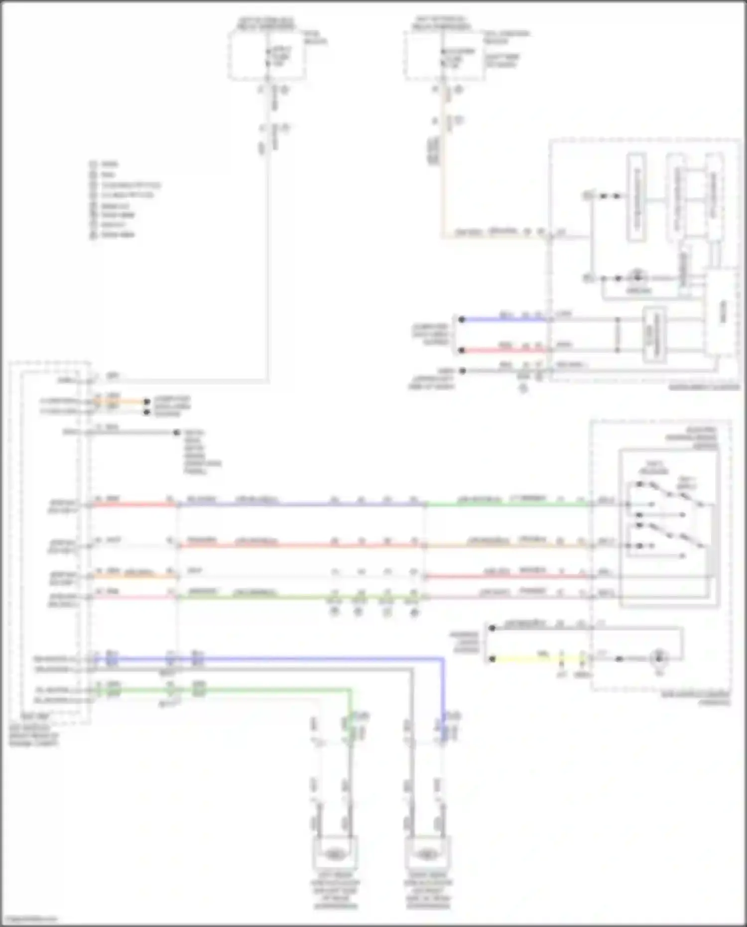 Tucson Hyundai IV (2020-2024): Electric parking brake circuit, except hybrid