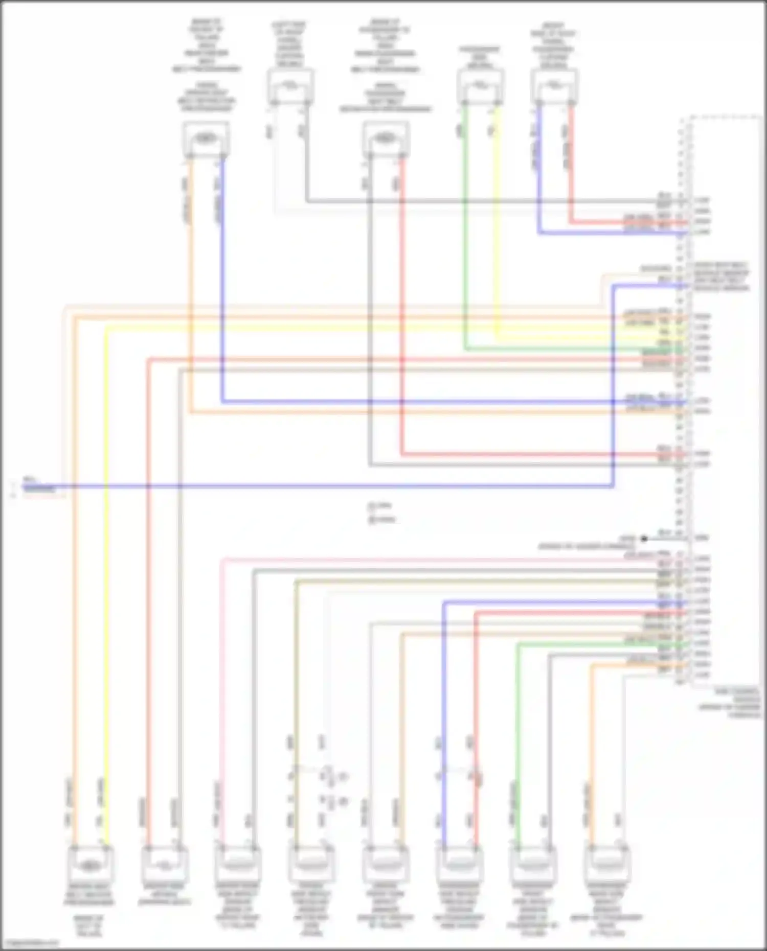 Tucson Hyundai IV (2020-2024): Supplemental restraints circuit, except hybrid (3 of 3)