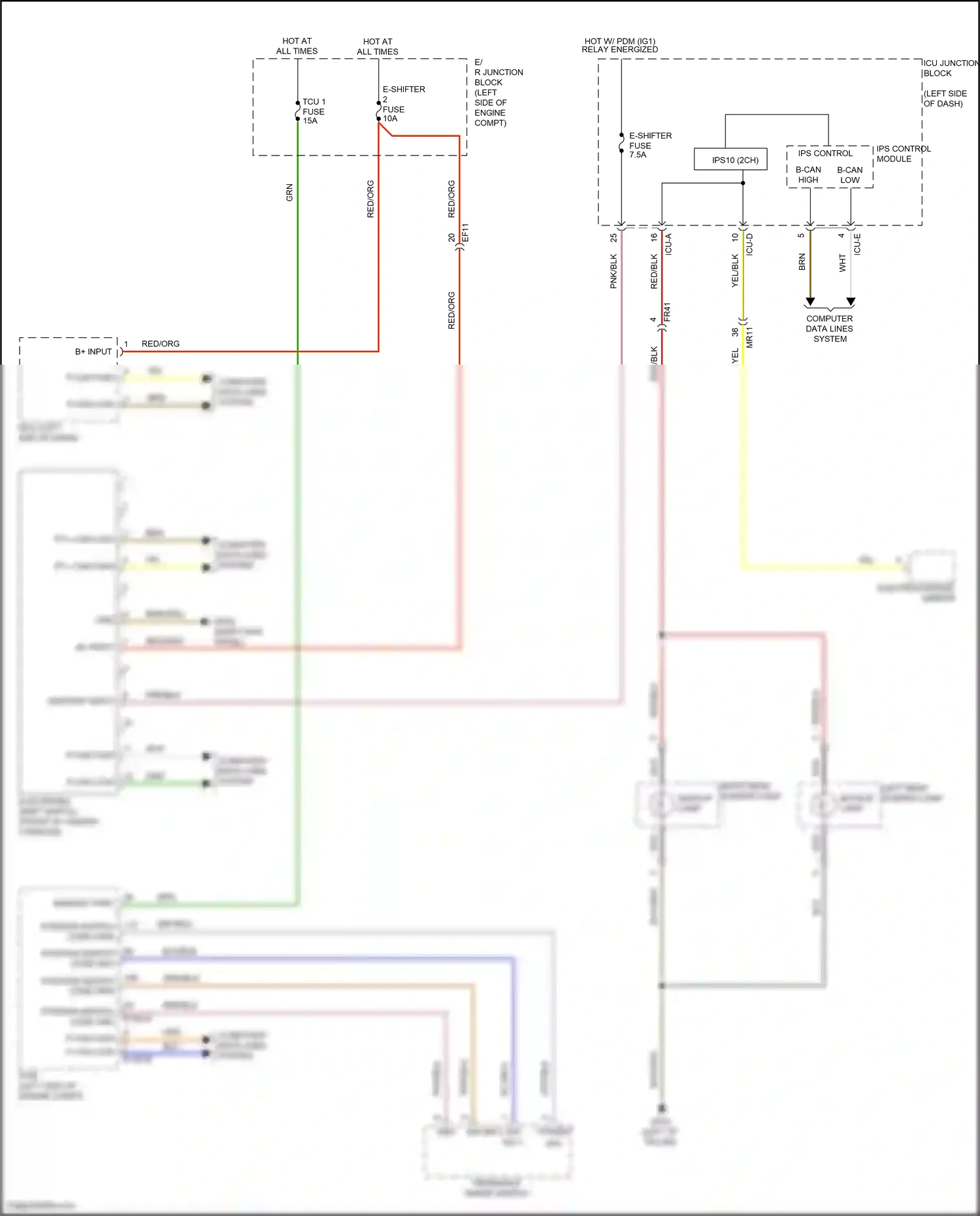 Hyundai Tucson IV (2020-2024) b+ input wiring diagram  (26 of 86)