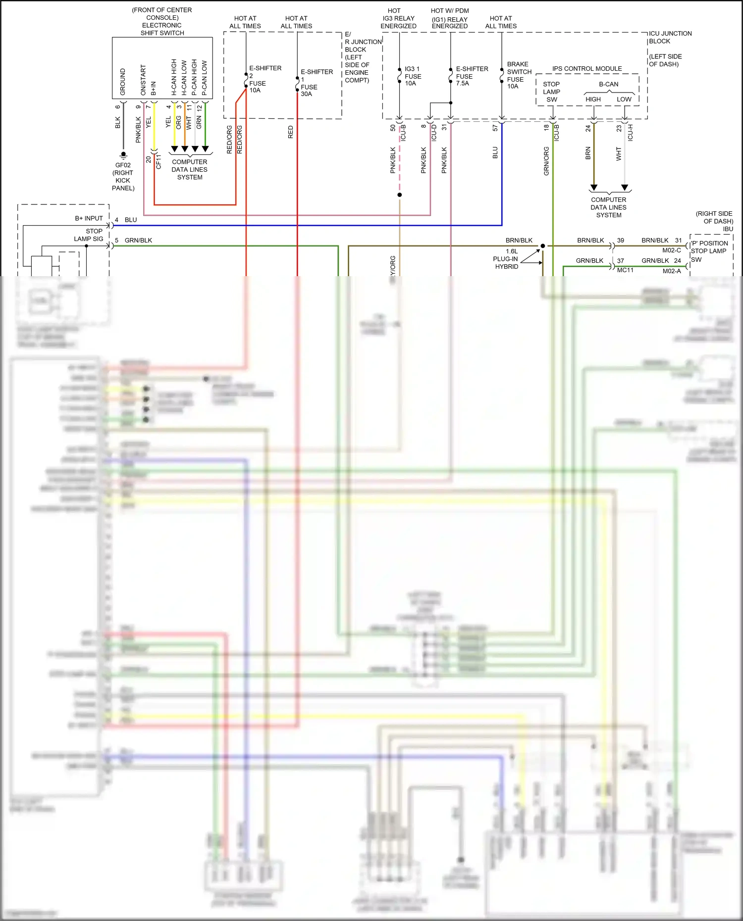 Hyundai Tucson IV (2020-2024) b+ input wiring diagram  (18 of 86)