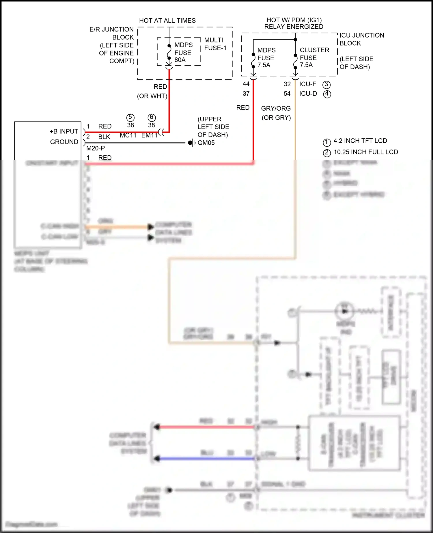 Hyundai Tucson IV (2020-2024) b+ input wiring diagram  (29 of 86)