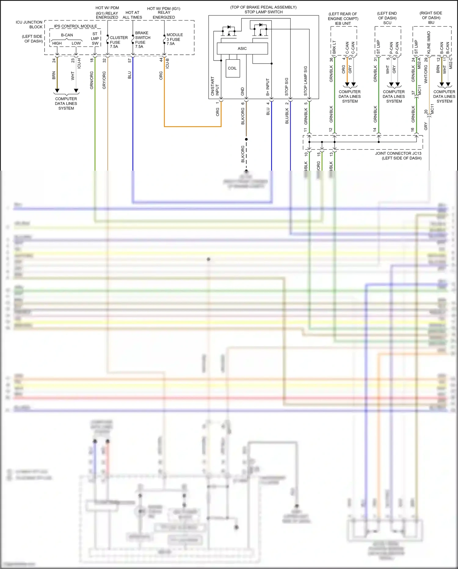 Hyundai Tucson IV (2020-2024) b+ input wiring diagram  (73 of 86)